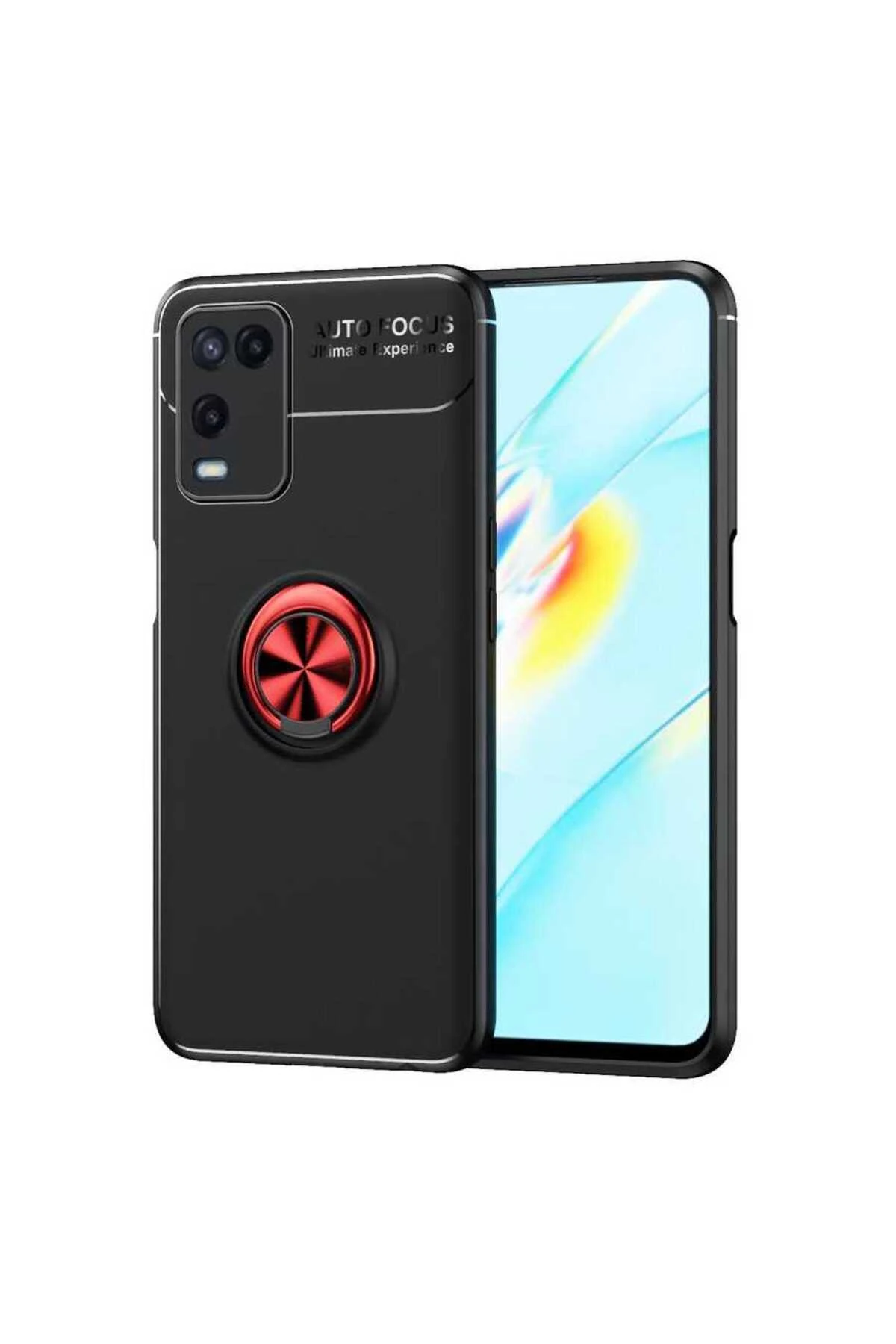 A54 4G Kılıf N7TH Ravel Silikon Kapak - Siyah-Kırmızı