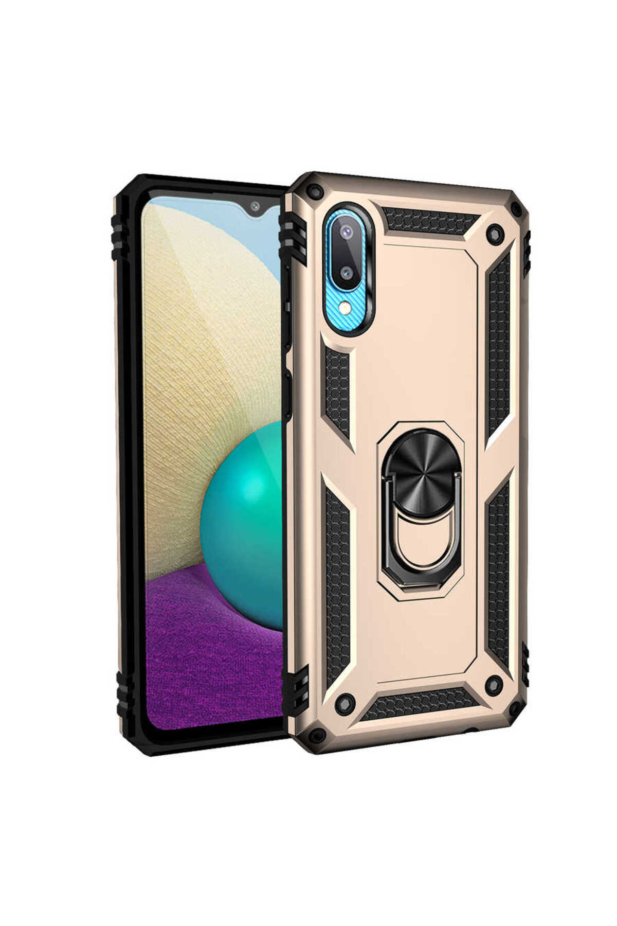 Galaxy A02 Kılıf LCKC Vega Kapak - Gold