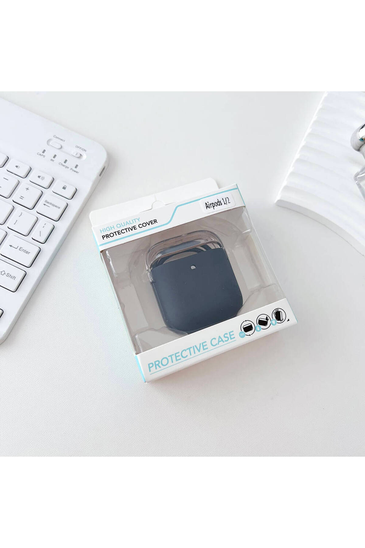 Air-Pods MTSC Airbag 36 Darbelere Karşı Dayanıklı Kılıf-Beyaz