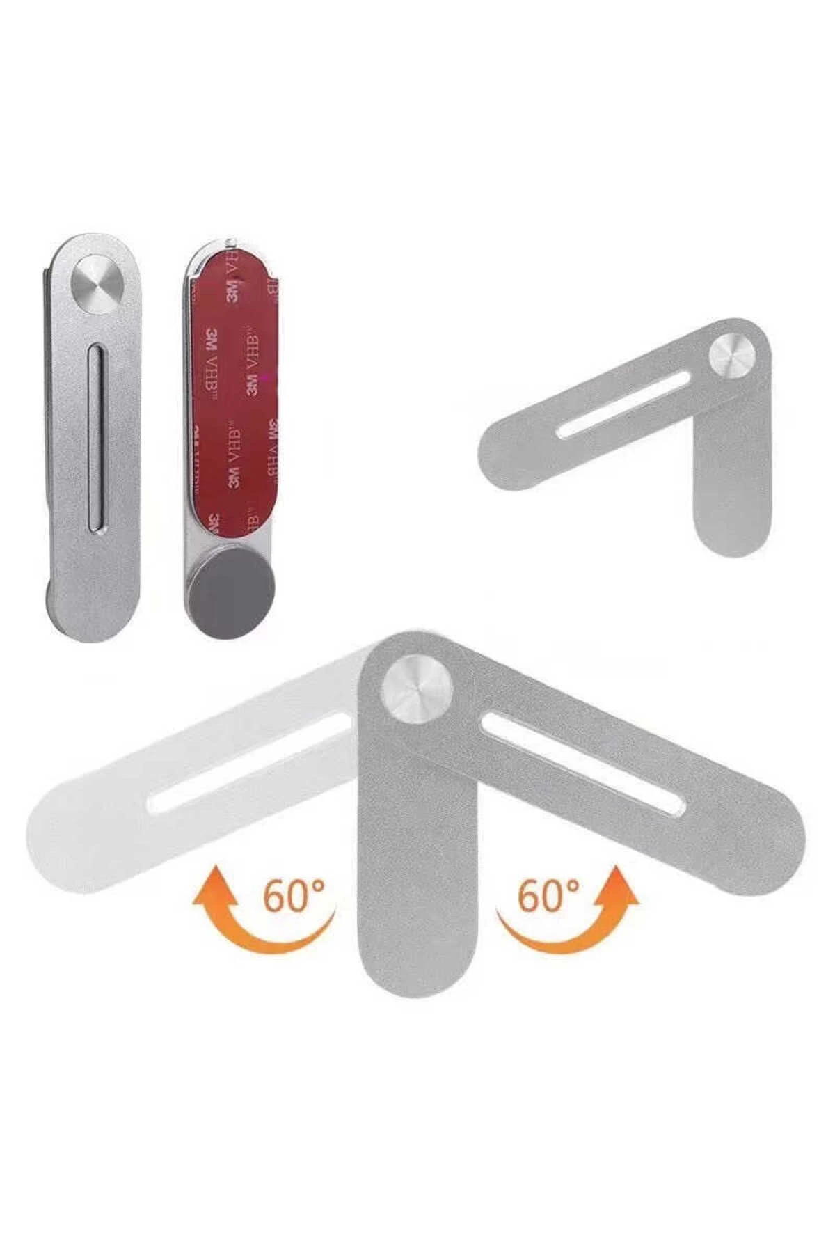 TKNC F21 Laptop - Monitör Telefon Tutucu-Gümüş