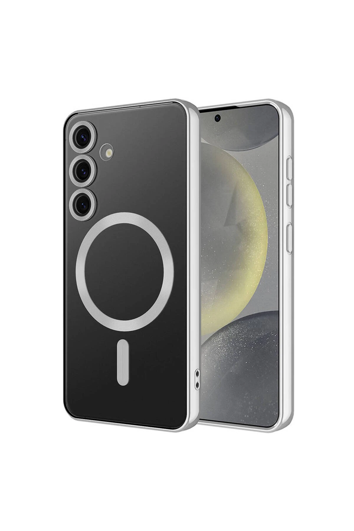 Galaxy S24 Plus Uyumlu Kamera Korumalı Magsafe Wireless Şarj Özellikli UCY Demre Kılıf-Deri