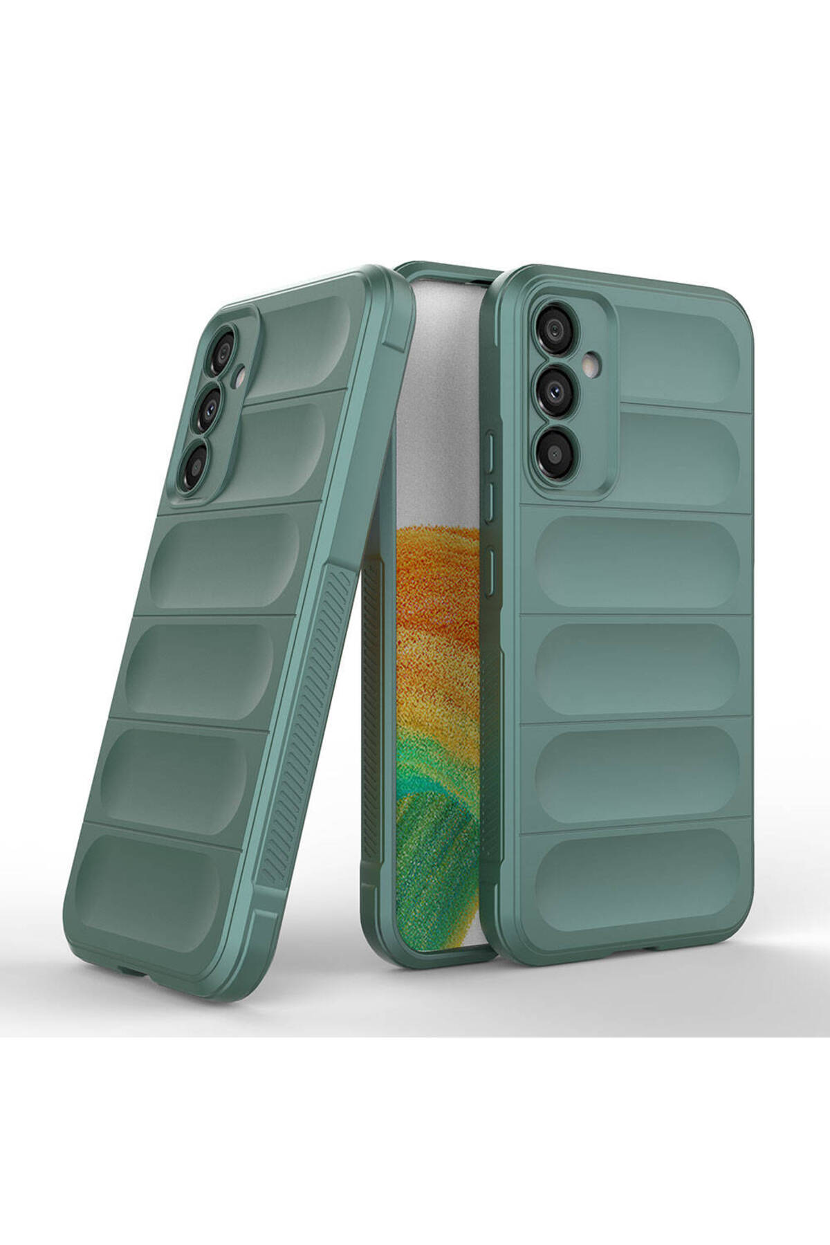 Galaxy A34 Kılıf Esnek TPU Oyuklu Arka Yüzey Tasarımlı OMSY Etnik Silikon Kapak - Siyah