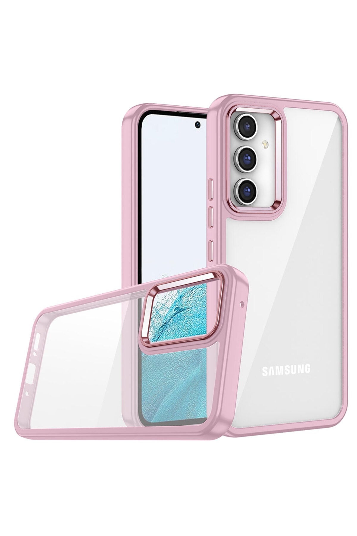 Galaxy A24 Kılıf TLZN Flora Kapak - Rose Gold