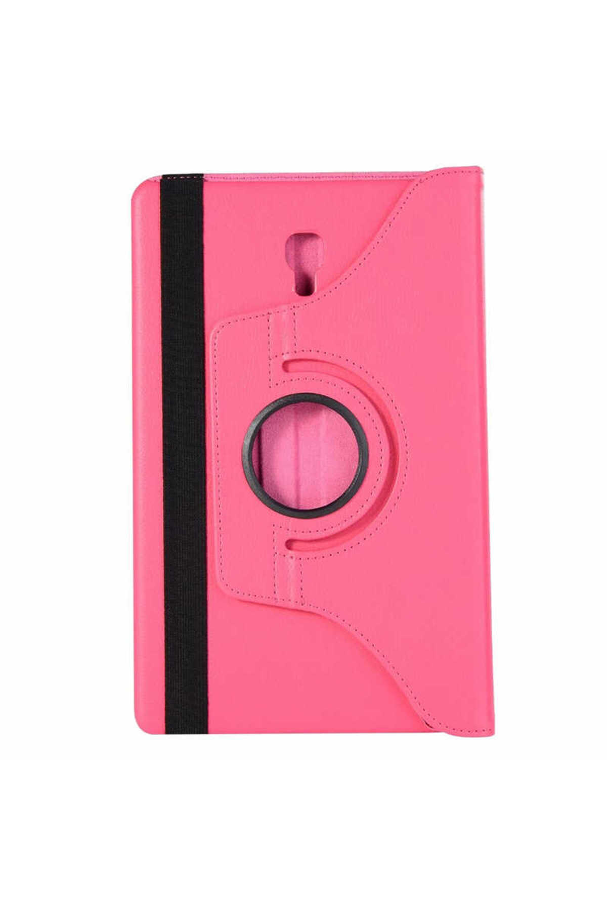 Galaxy Tab A T590 Uyumlu Dönebilen Standlı Kılıf-Pembe Koyu
