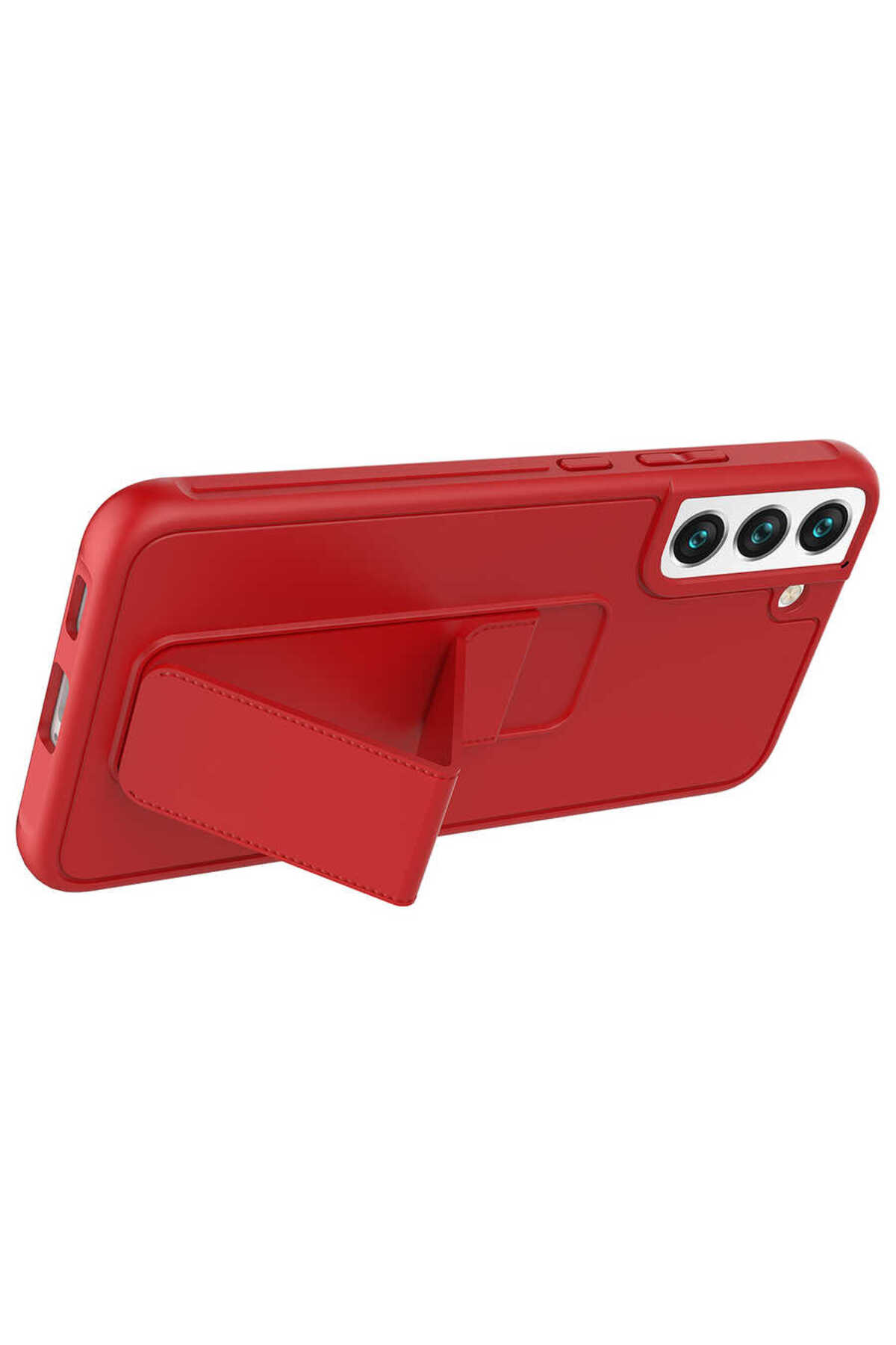 Galaxy S22 Plus Uyumlu MKST Qstand Kılıf-Gri