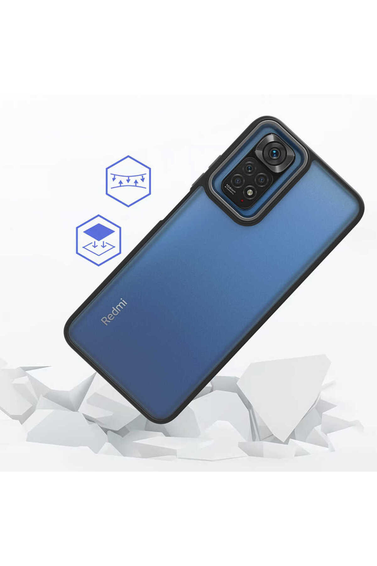 Redmi Note 11S Global Kılıf SYS Flora Kapak - Mavi