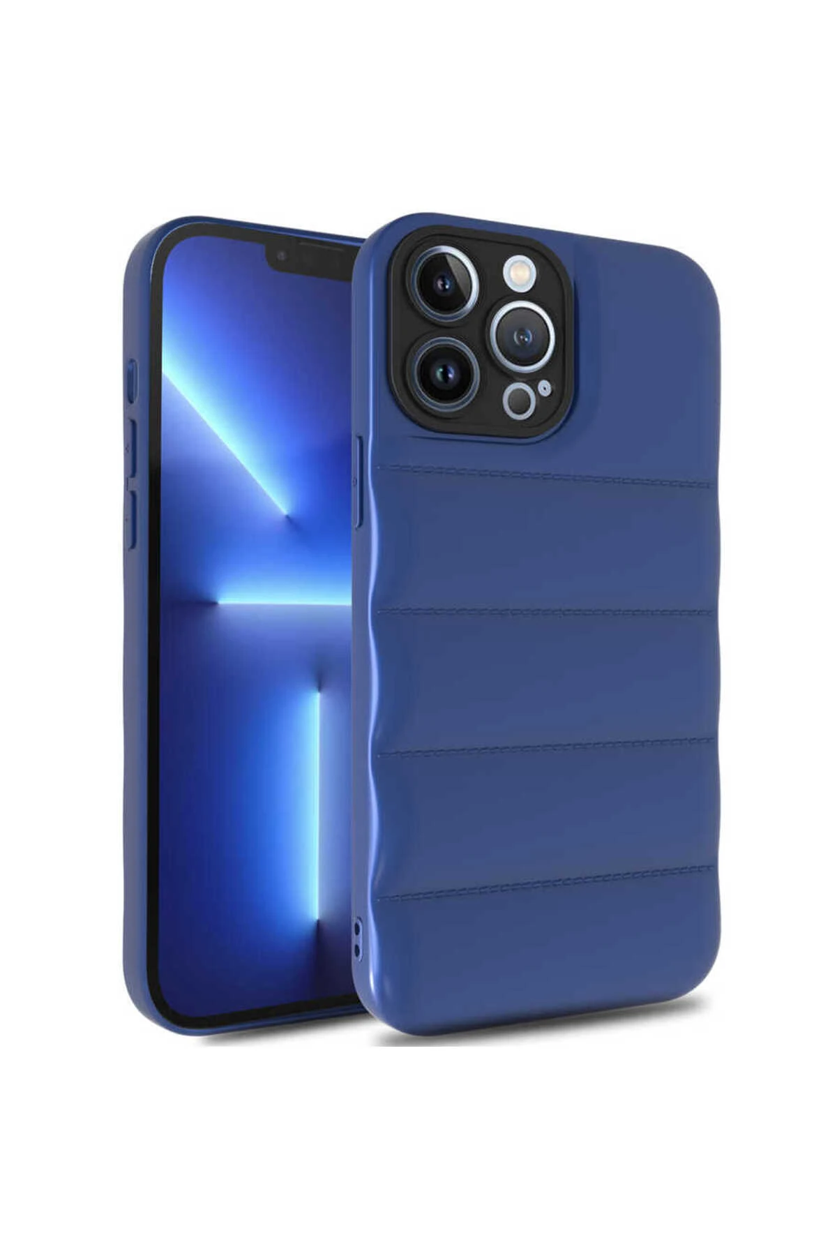 iPhone 12 Pro Uyumlu OMSY Kasis Kılıf-Saks Mavi