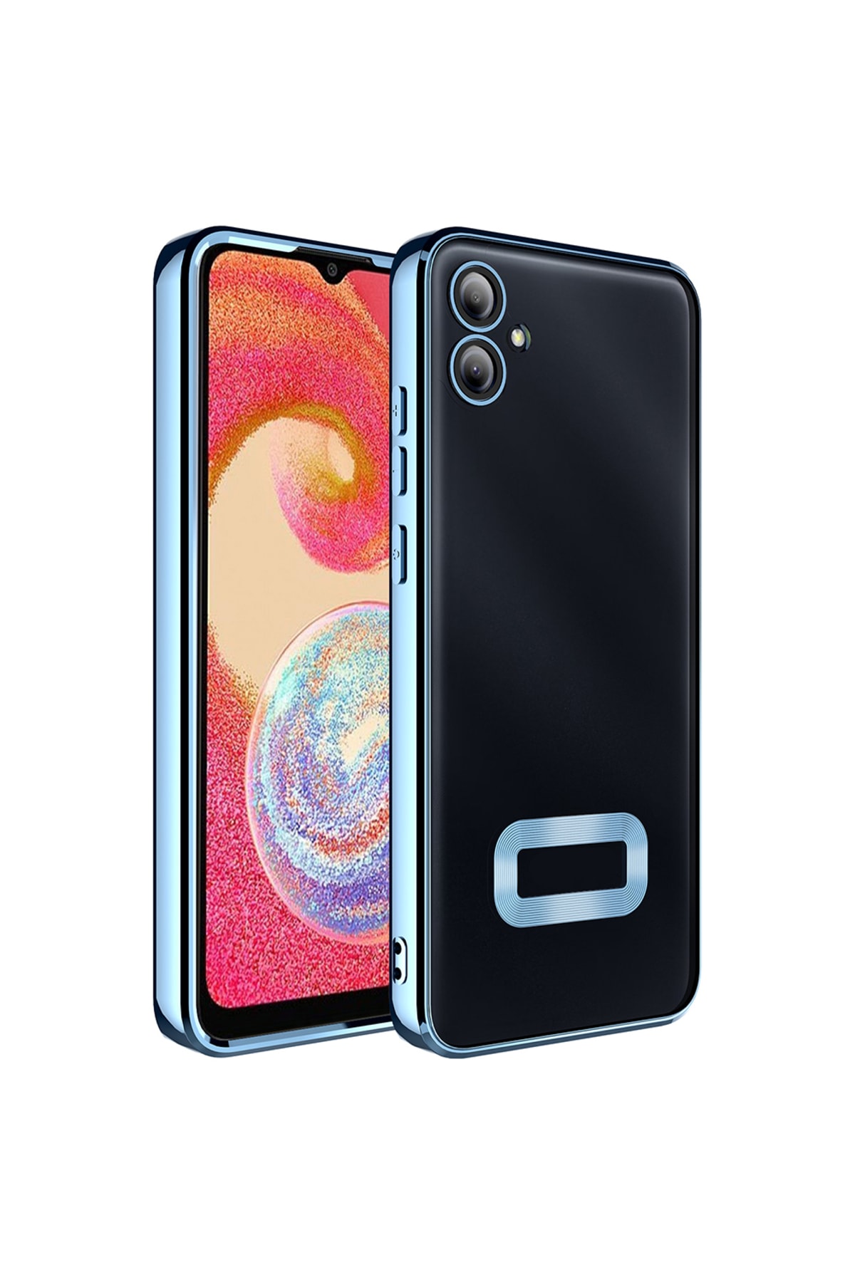 Galaxy A06 Kılıf Kamera Korumalı Logo Gösteren OMSY Omega Kapak - Sierra Mavi