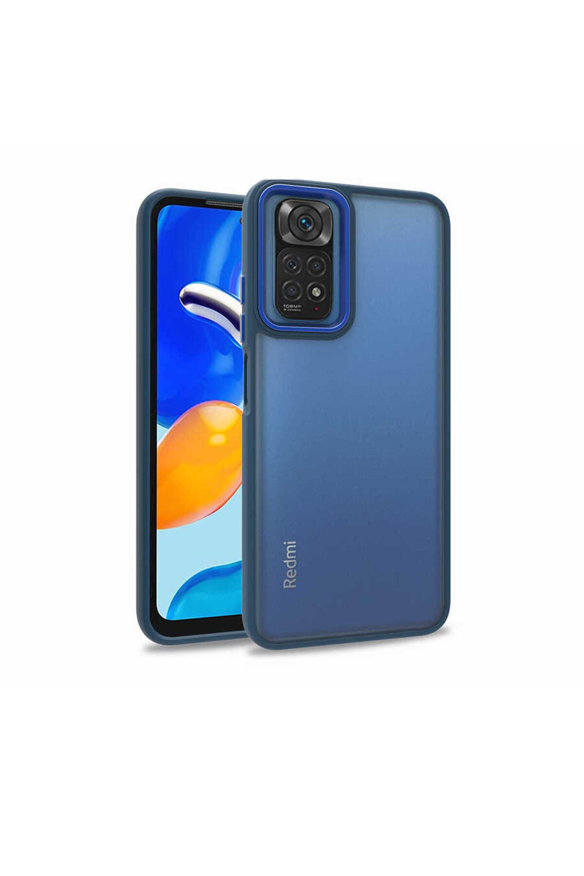 Redmi Note 11S Global Kılıf SYS Flora Kapak - Mavi