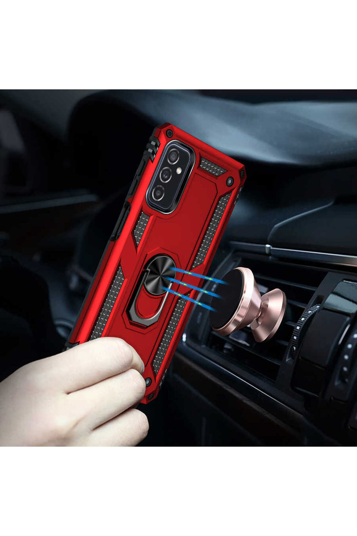 Galaxy M52 Kılıf TKNC Vega Kapak - Mavi