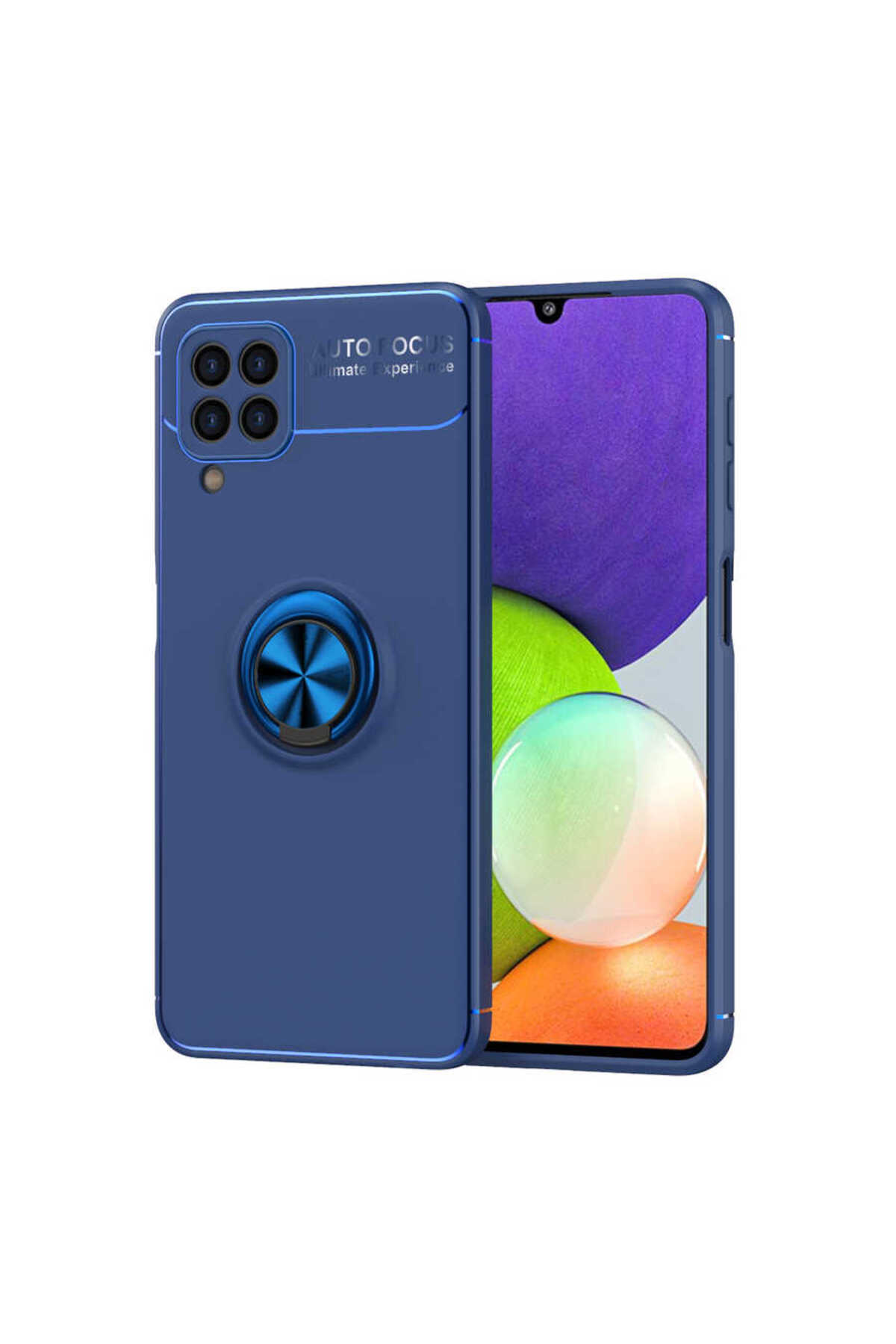 Galaxy M22 Kılıf GCMP Ravel Silikon Kapak - Mavi