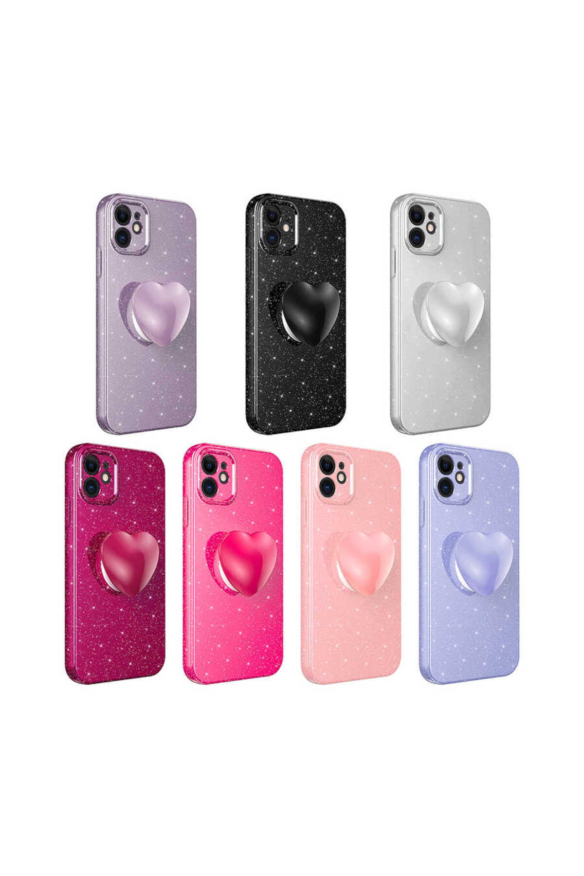 iPhone 11 Uyumlu Kamera Korumalı Simli Pop Soketli Lüks TLZN Koton Soketli Kılıf-Beyaz