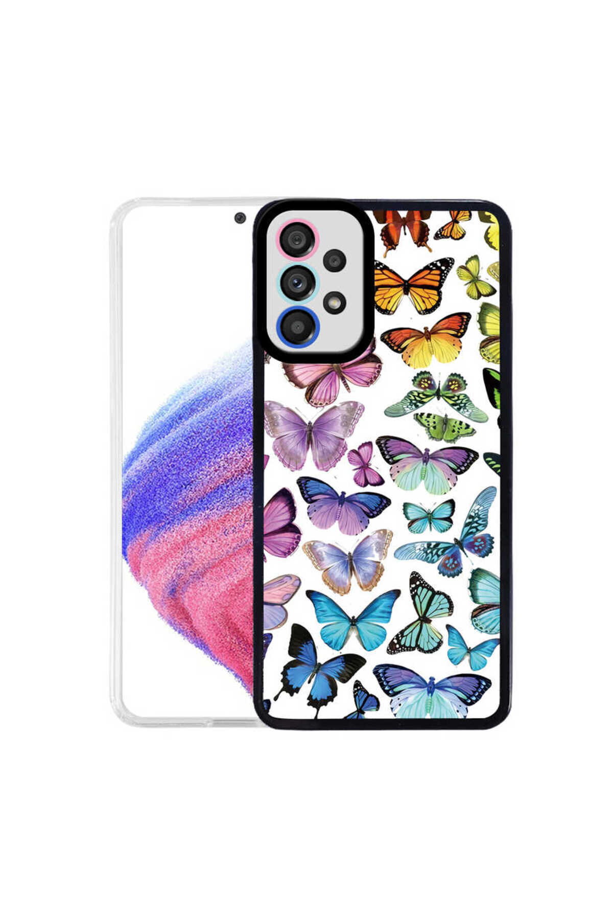 Galaxy A33 Uyumlu 5G Kılıf SVL M-Fit Desenli Kapak - Butterfly No3