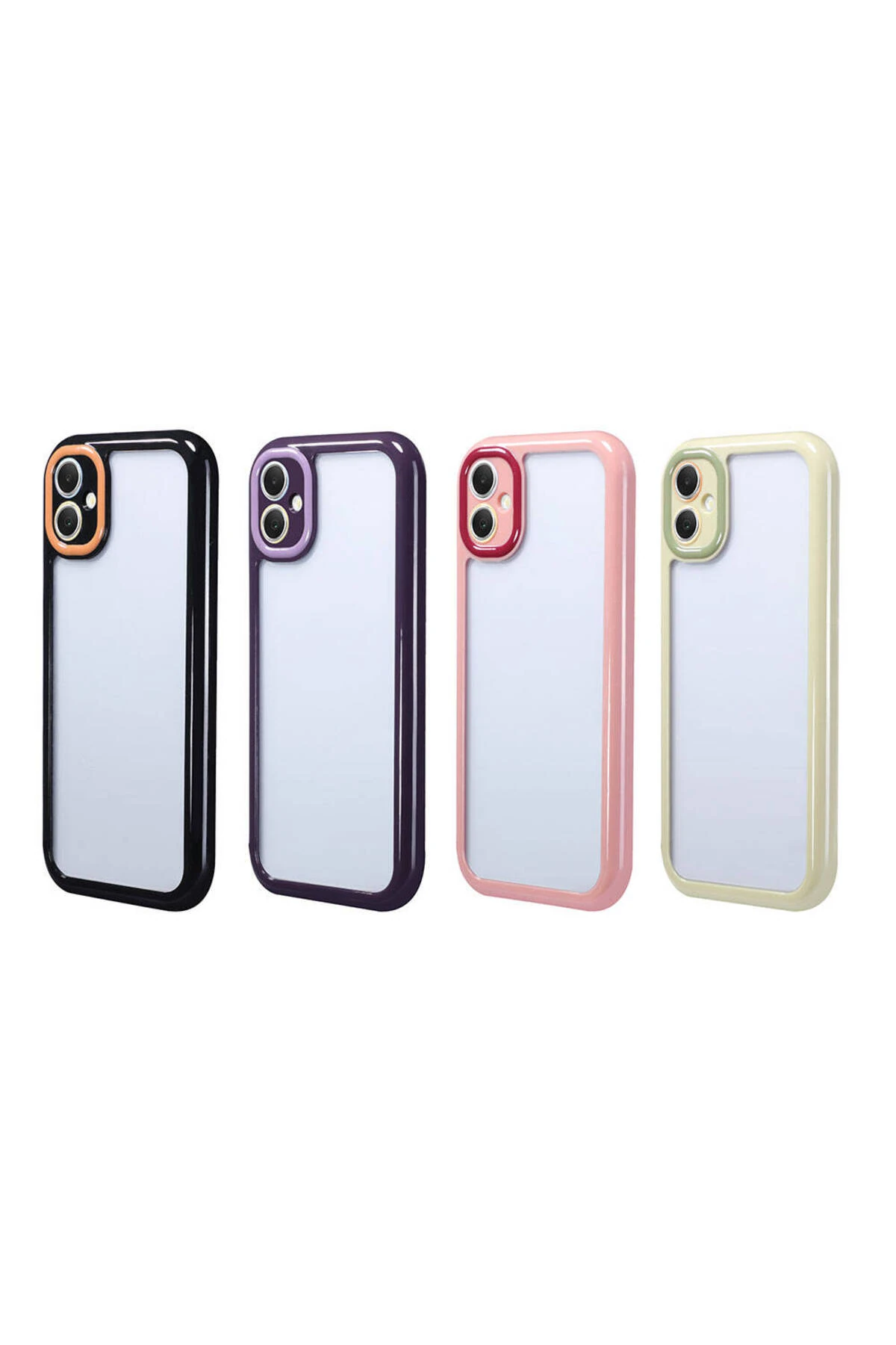 Galaxy A05 Kılıf Kamera Korumalı Renkli Kenar ve Çerçeve Tasarımlı EFFX Vitamin Kapak-Siyah