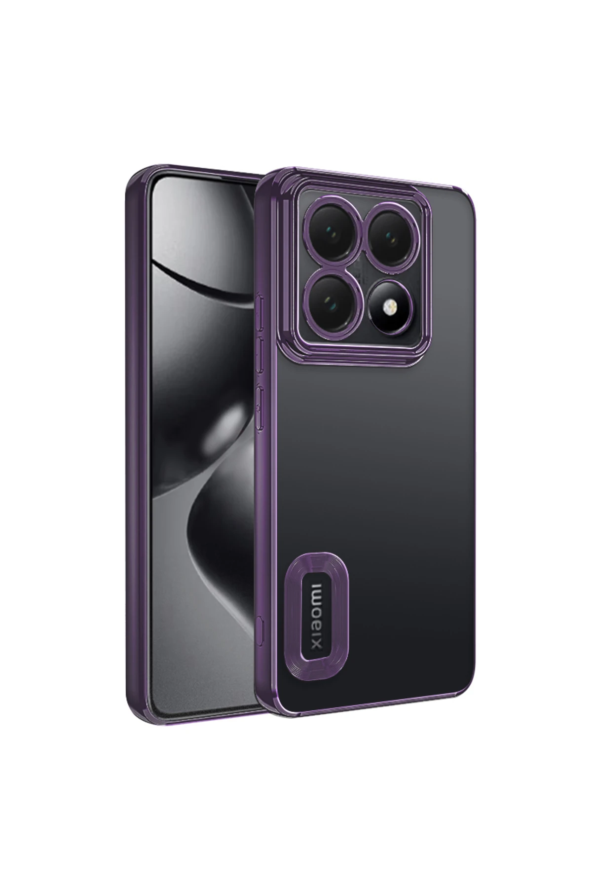 14T Pro Kılıf Kamera Korumalı Logo Gösteren OMSY Omega Kapak - Sierra Mavi Uyumlu