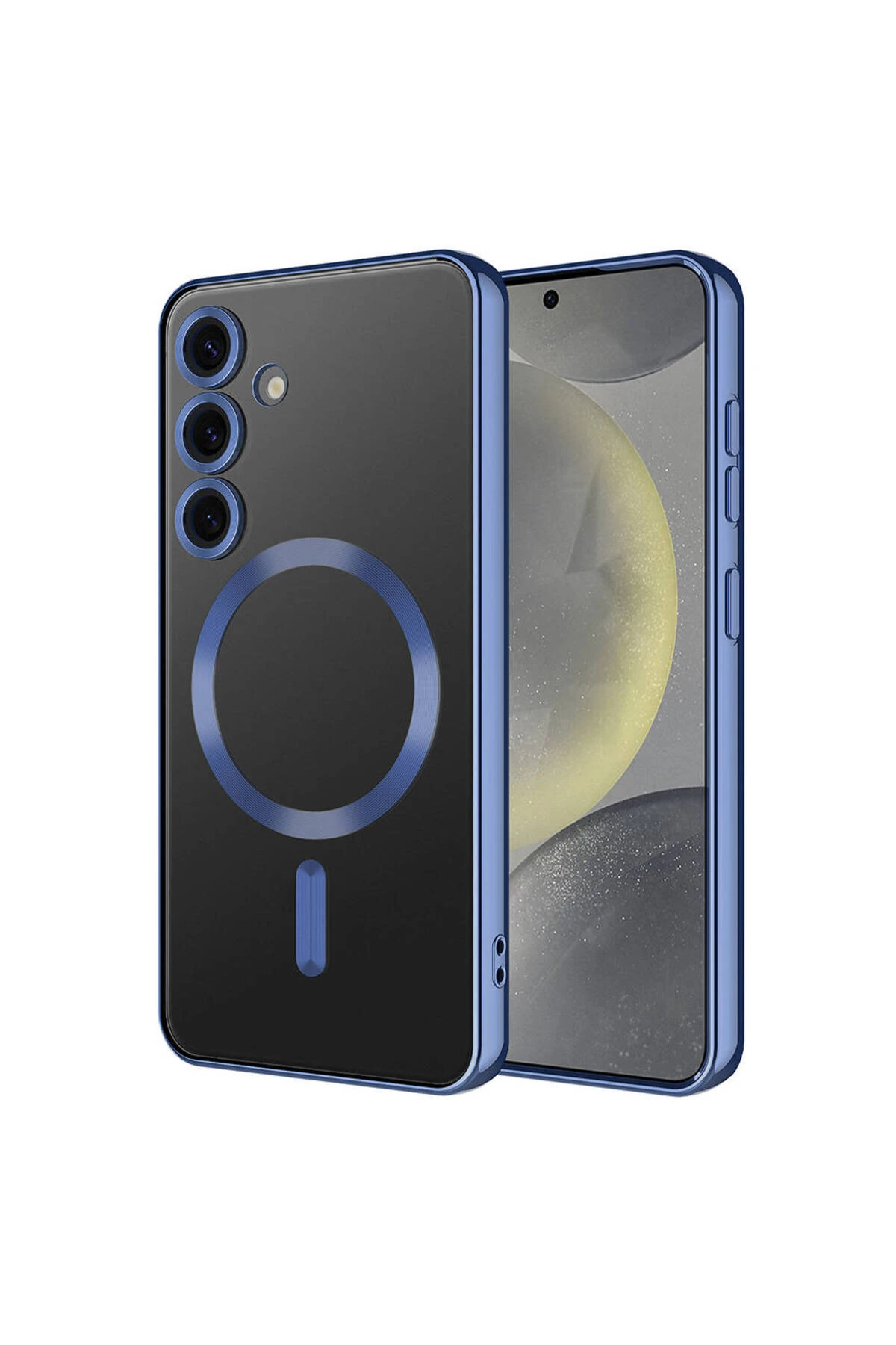 Galaxy S24 Plus Uyumlu Kamera Korumalı Magsafe Wireless Şarj Özellikli UCY Demre Kılıf-Deri