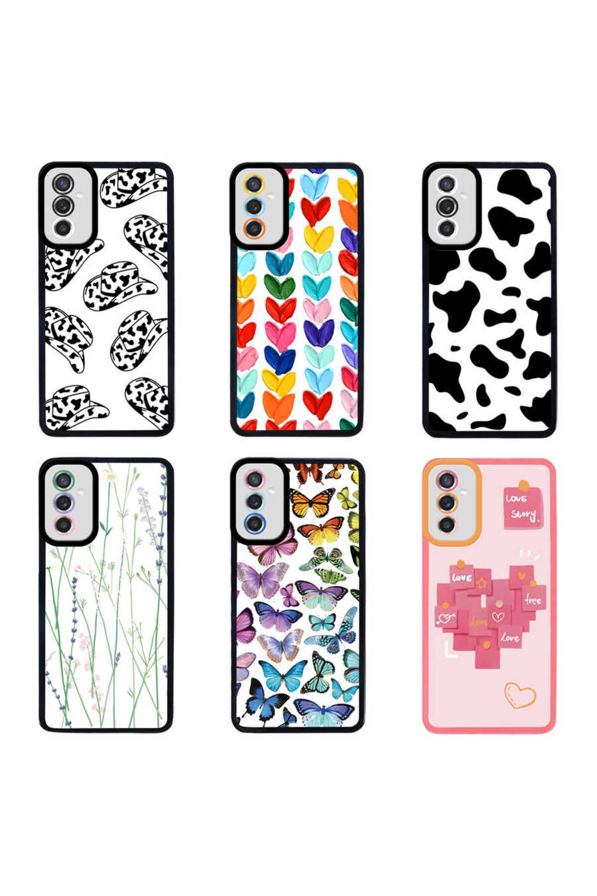 Galaxy M52 Uyumlu Adamax M - Fit Desenli Kapak - Heart No6 Adamax
