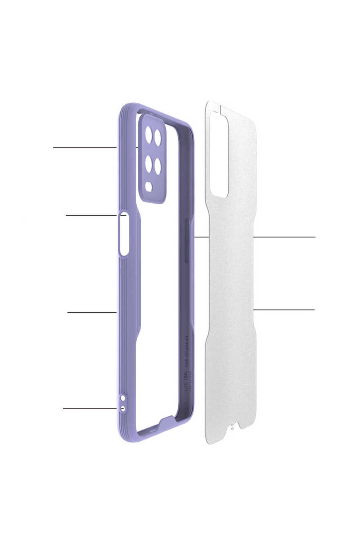 A54 4G Kılıf LCKC Parfe Kapak - Siyah