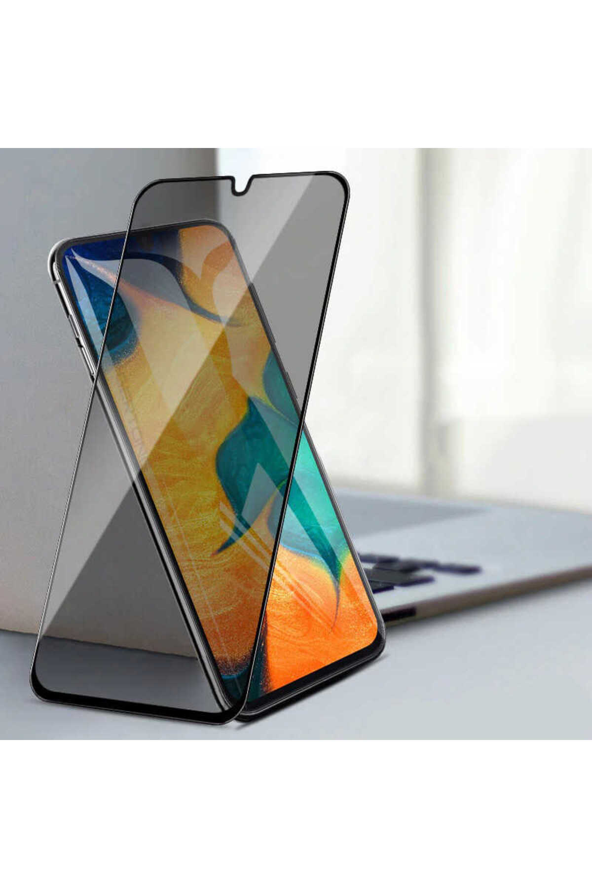 Oppo A92 Uyumlu Davin 5D Privacy Cam OMSY Ekran Koruyucu