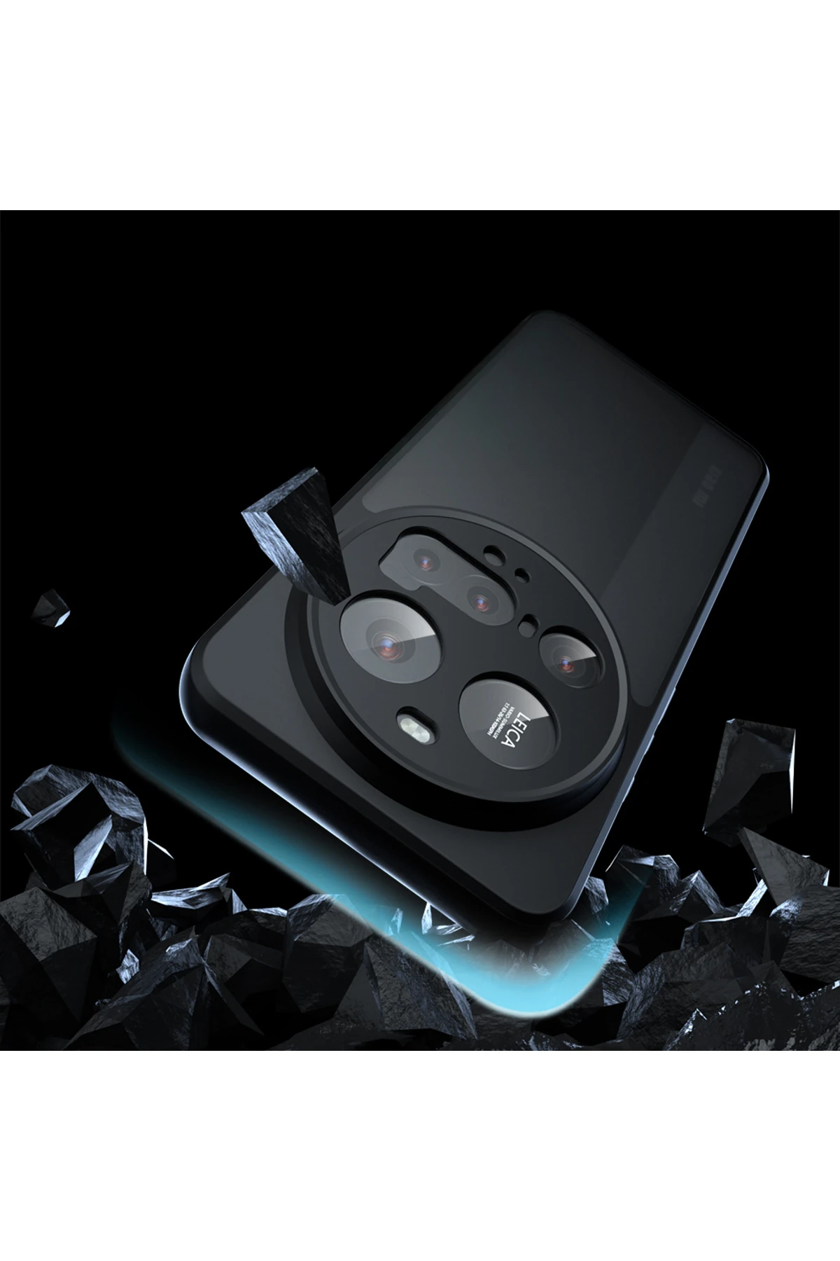 15 Ultra Kılıf Kamera Korumalı Şeffaf Arka Yüzey MYST New Roll Kapak - Siyah