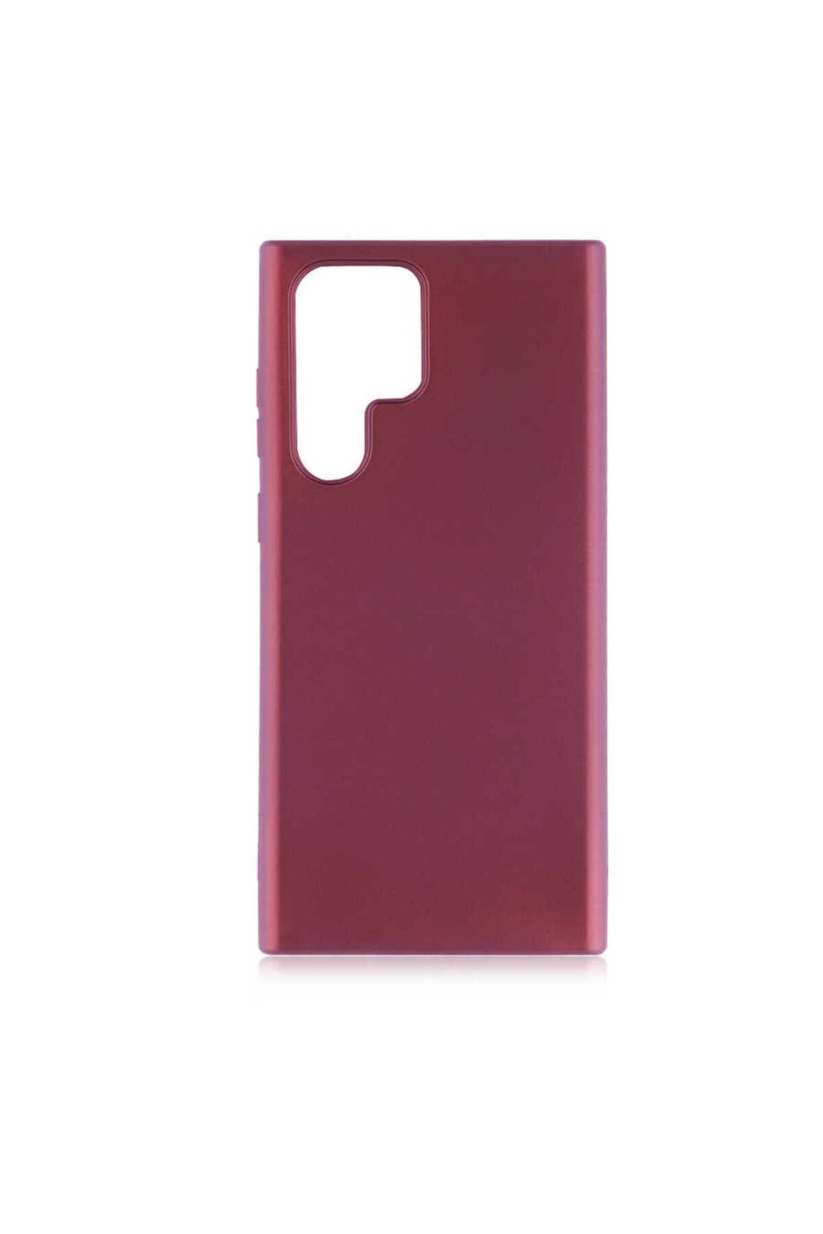 Galaxy S22 Ultra Kılıf MNC Premier Silikon Kapak - Mürdüm