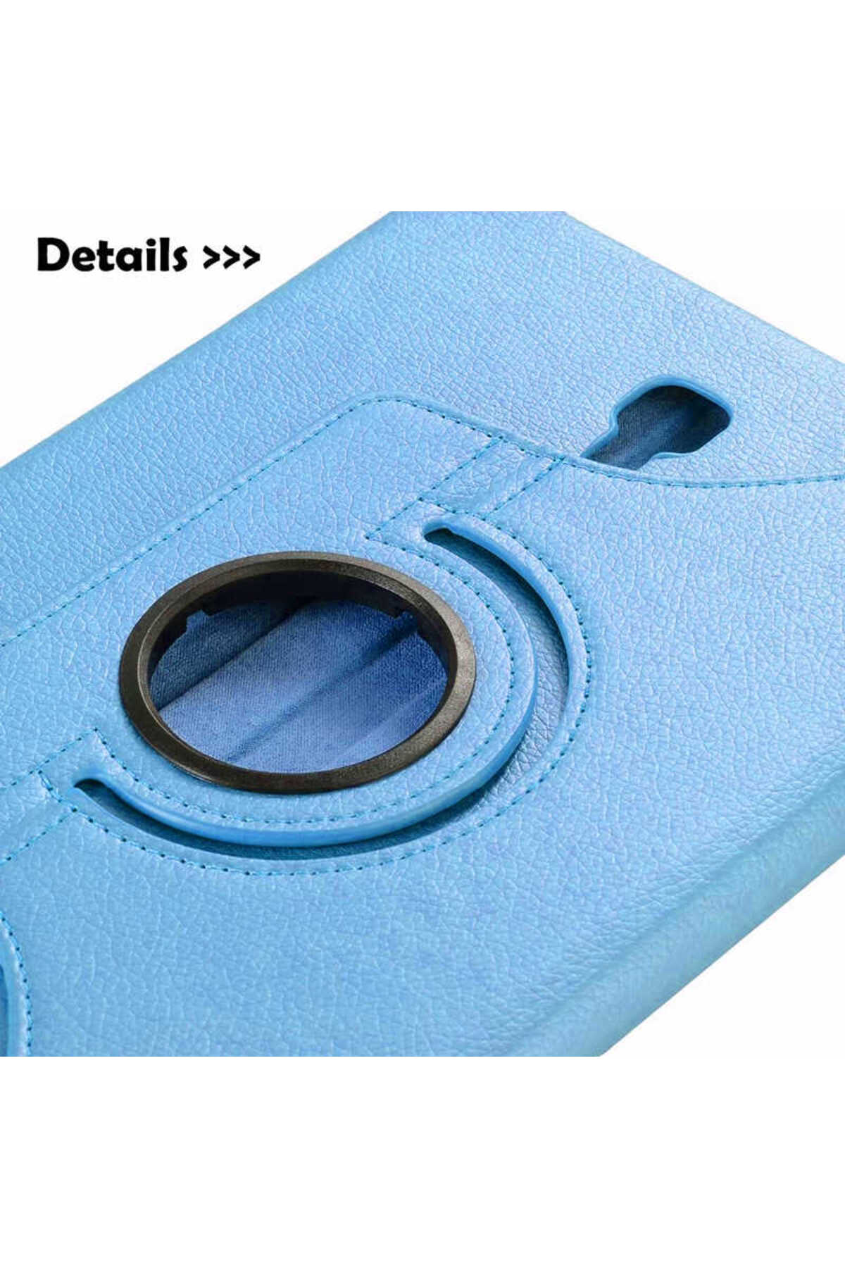 Galaxy Tab A T590 Uyumlu MSCS Dönebilen Standlı Kılıf-Pembe Açık