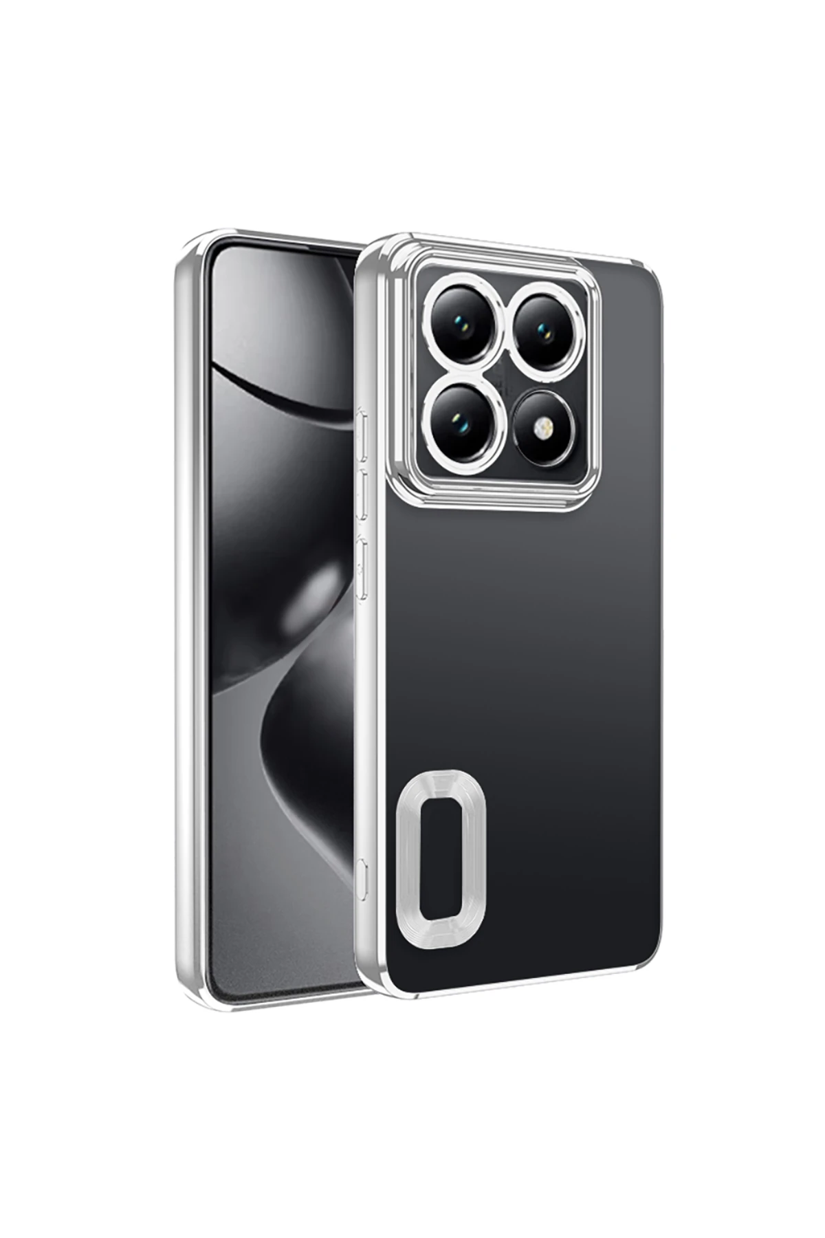 14T Pro Kılıf Kamera Korumalı Logo Gösteren TYGO Omega Kapak - Siyah