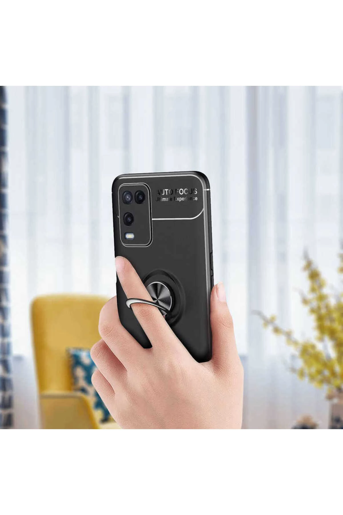 A54 4G Kılıf N7TH Ravel Silikon Kapak - Siyah-Kırmızı