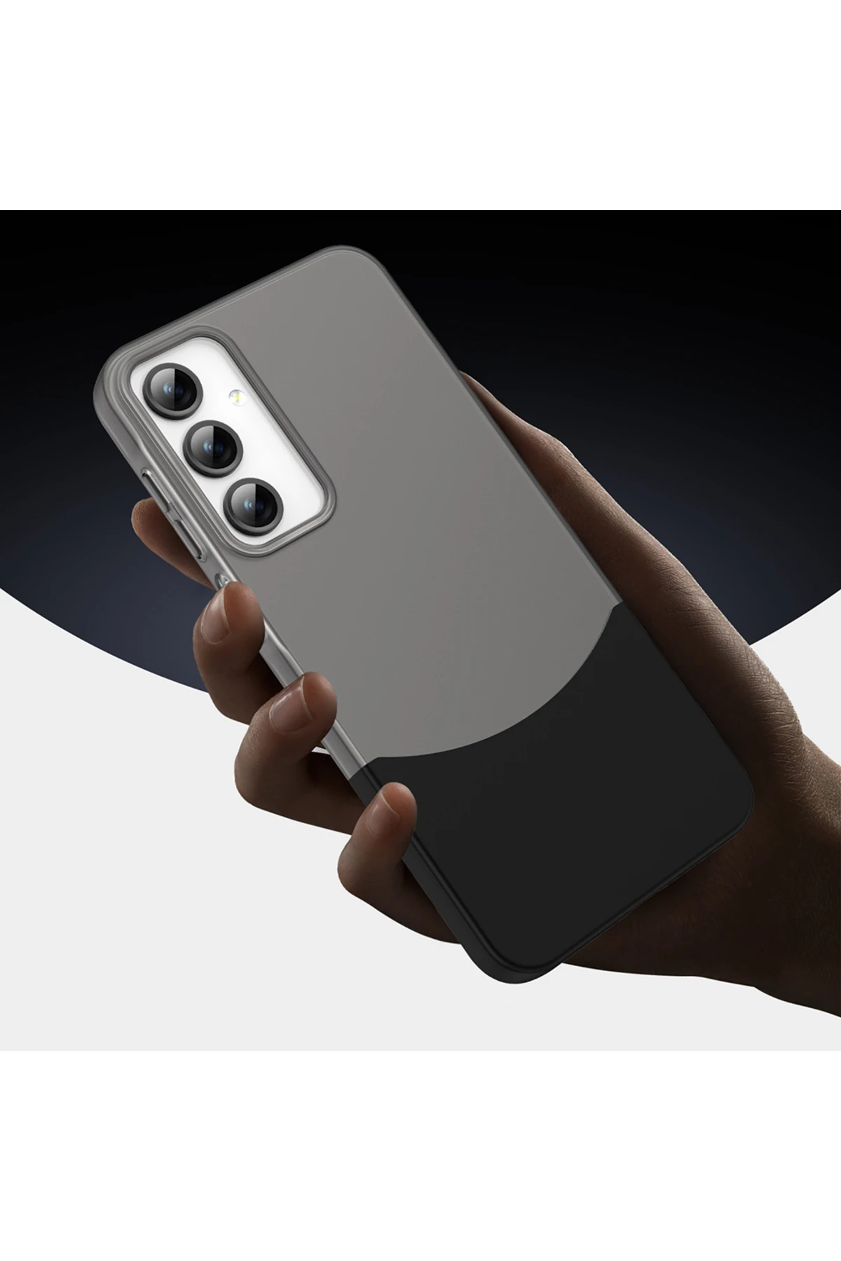 Galaxy A35 Kılıf Mıknatıslı EFFX Duble Kapak - Gri