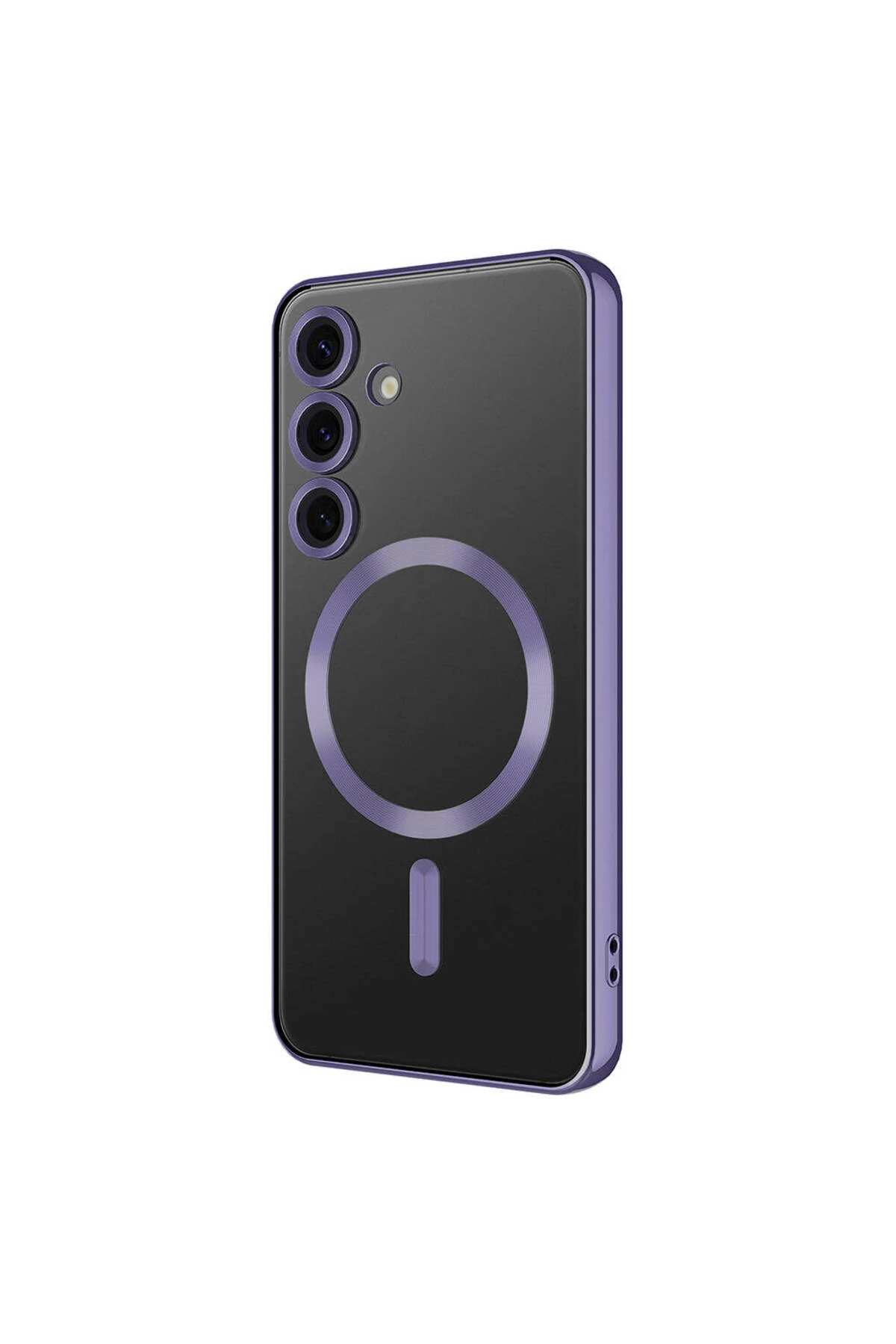 Galaxy S24 Plus Uyumlu Kamera Korumalı Magsafe Wireless Şarj Özellikli UCY Demre Kılıf-Deri