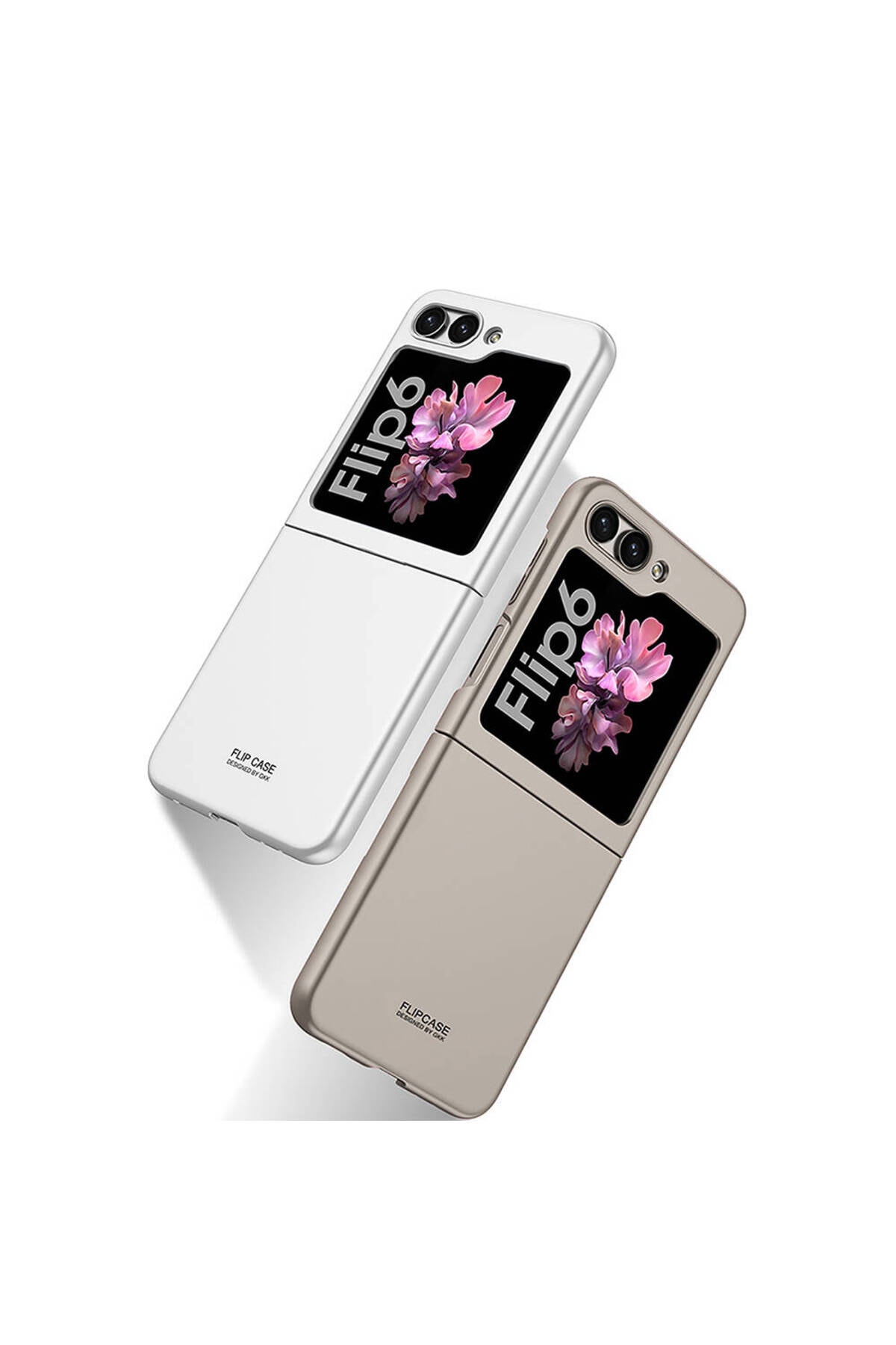 Galaxy Z Flip 6 Kılıf MSCS Sert Kıpta Kapak-Gümüş