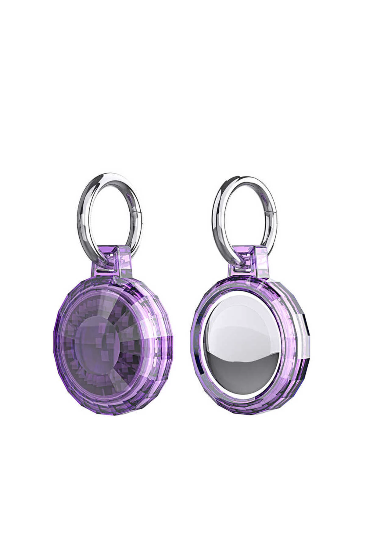 NXXA Airtag 04 Uyumlu Silikon Anahtarlık-Mor