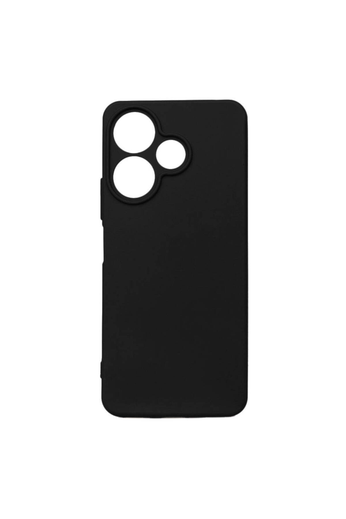 Redmi 13 4G Kılıf MKST Biye Silikon - Siyah
