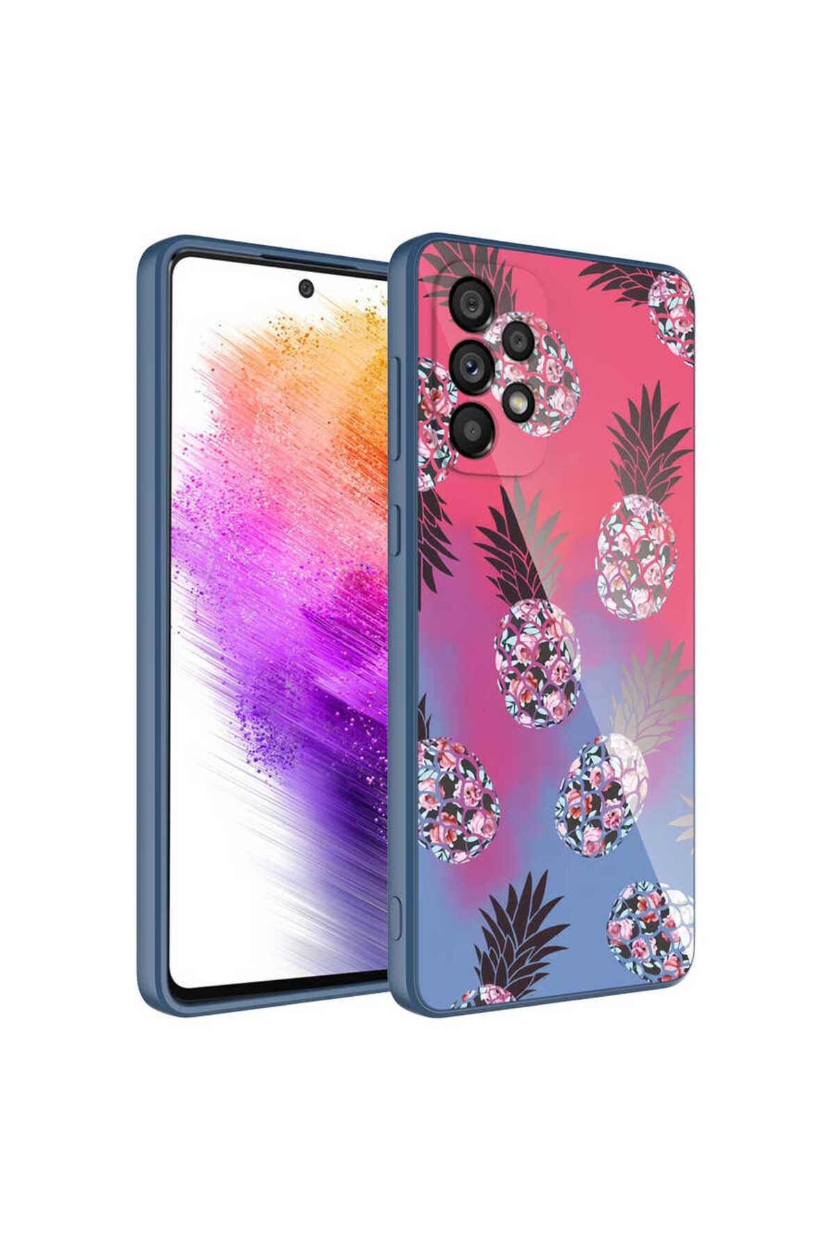 Galaxy A52 Kılıf Kamera Korumalı Desenli Sert Silikon MNC Epoksi Kapak - NO2