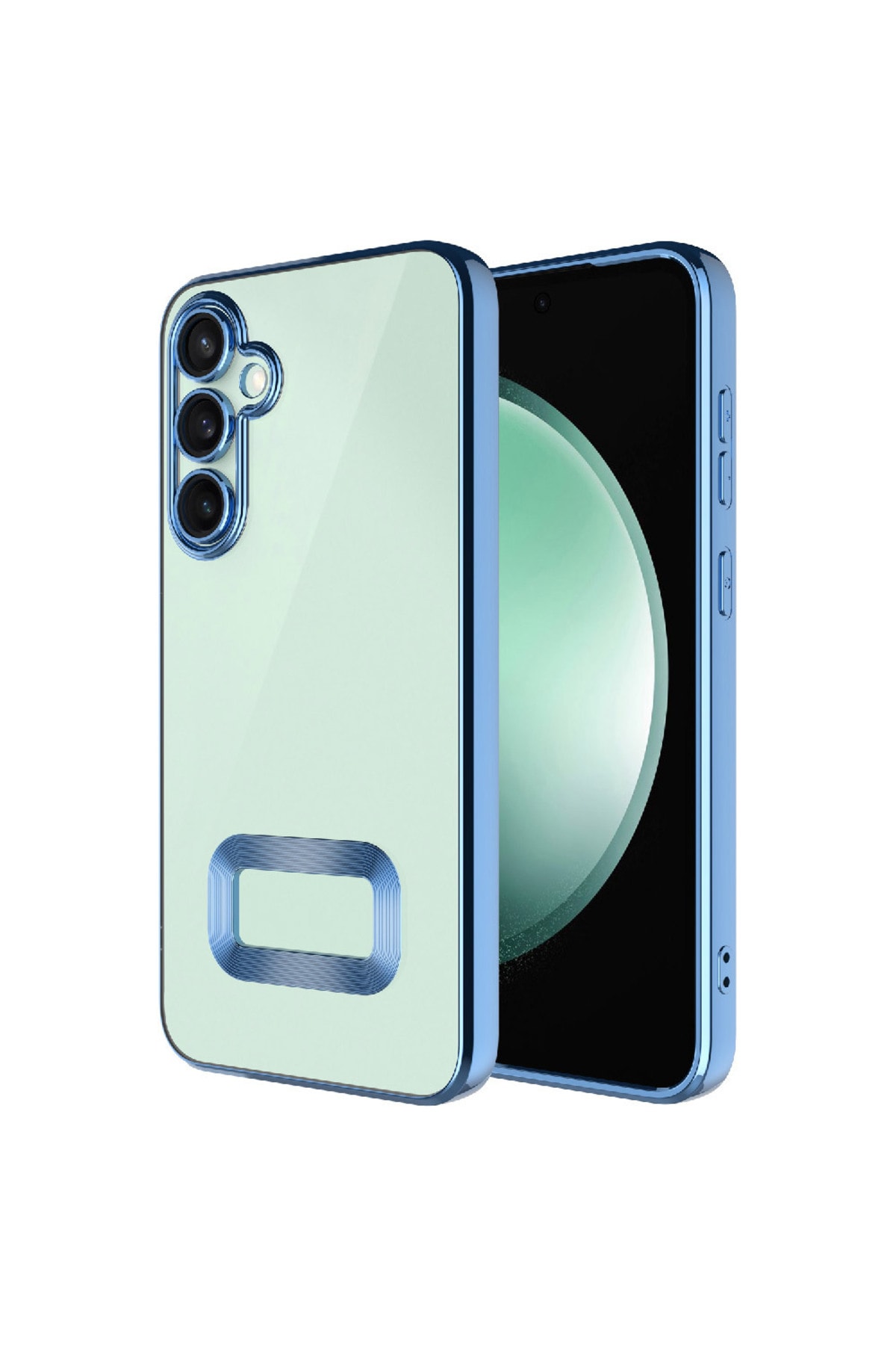 Galaxy A26 Kılıf Kamera Korumalı Logo Gösteren Omega Kapak - Rose Gold