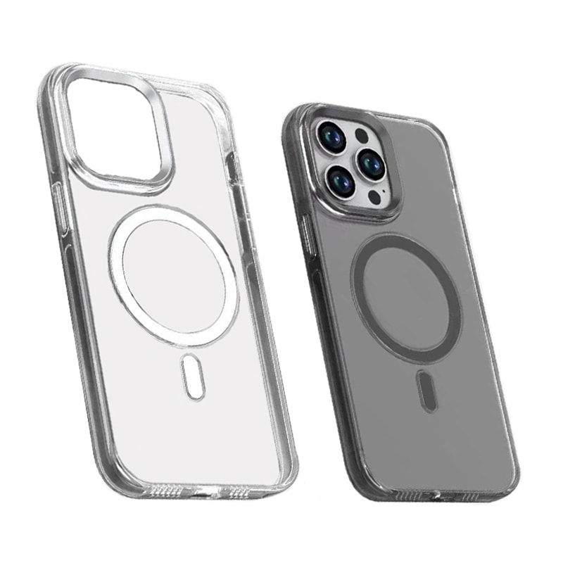iPhone 15 Uyumlu OMSY Wireless Şarj Özellikli Şeffaf Efsane Kapak-Renksiz