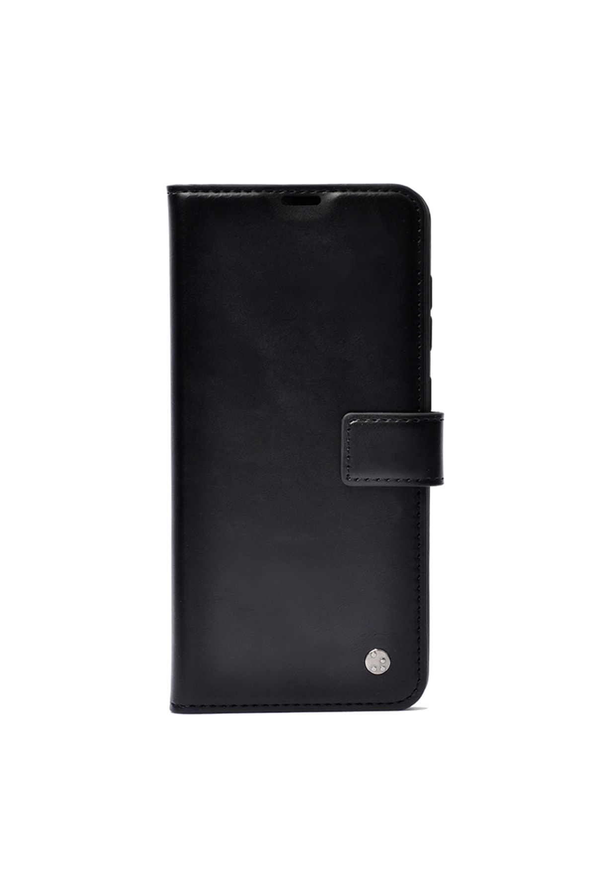 Redmi Note 12 5G Kılıf TLZN Kar Deluxe Kapaklı Kılıf - Siyah