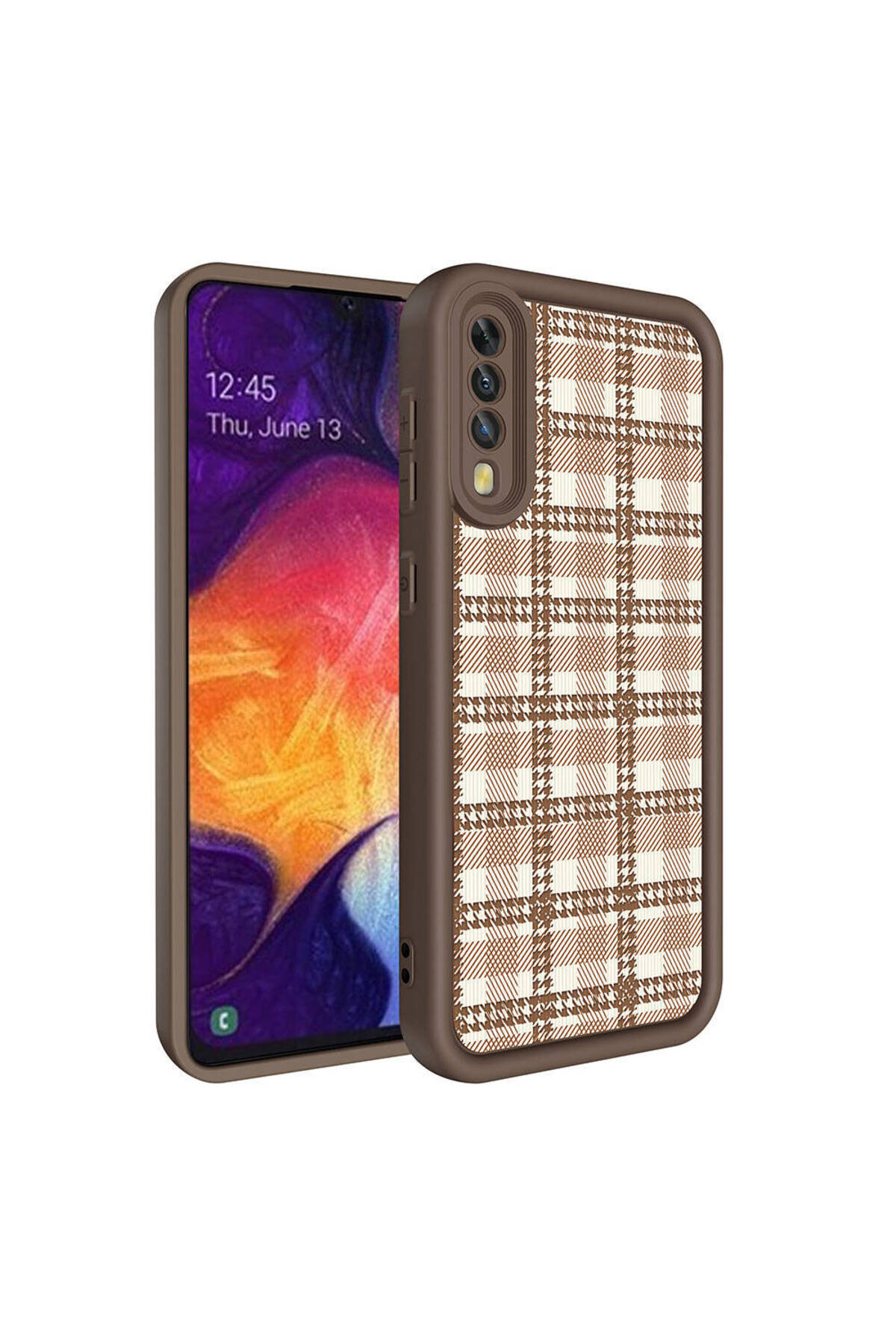 Galaxy A50 Kılıf Kamera Korumalı Baskılı Arka Yüzey MKST Klas Kapak - Siyah