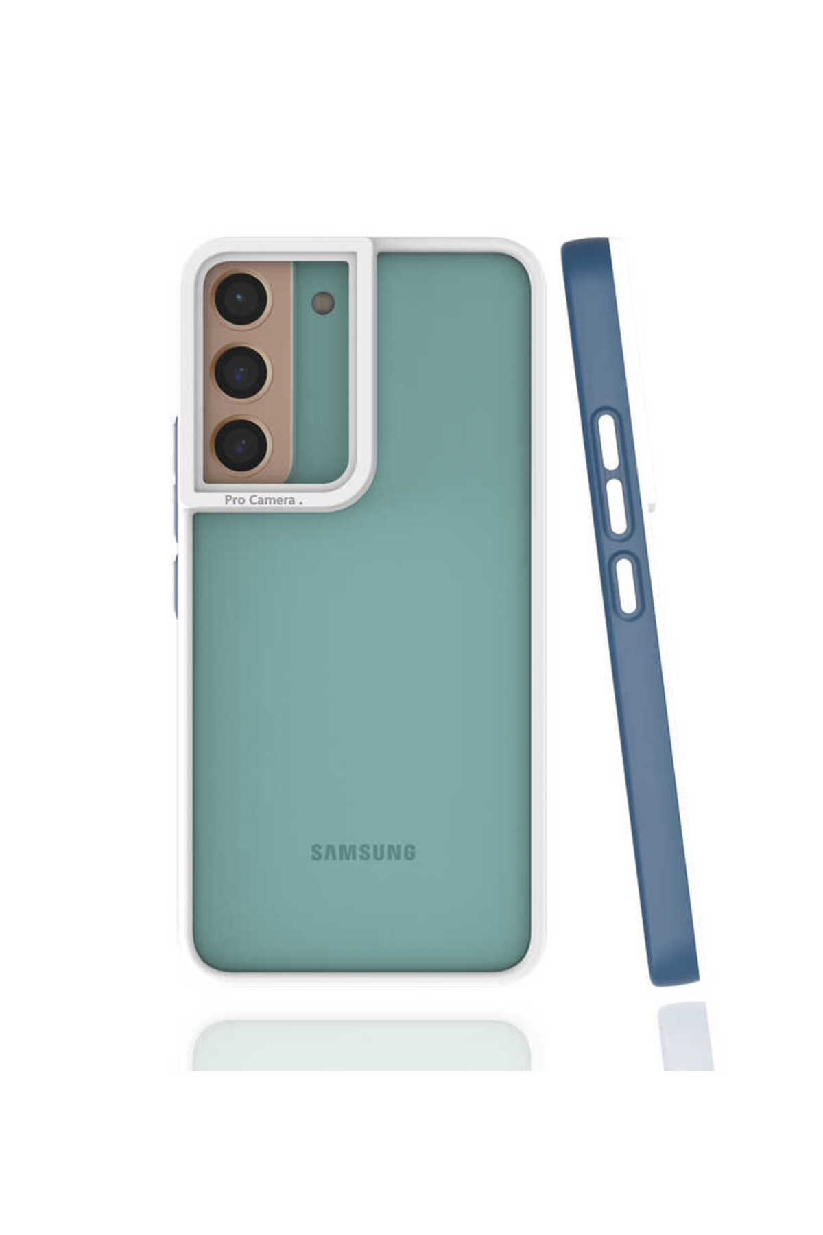 Galaxy S22 Kılıf ECRZ Mima Kapak - Lacivert