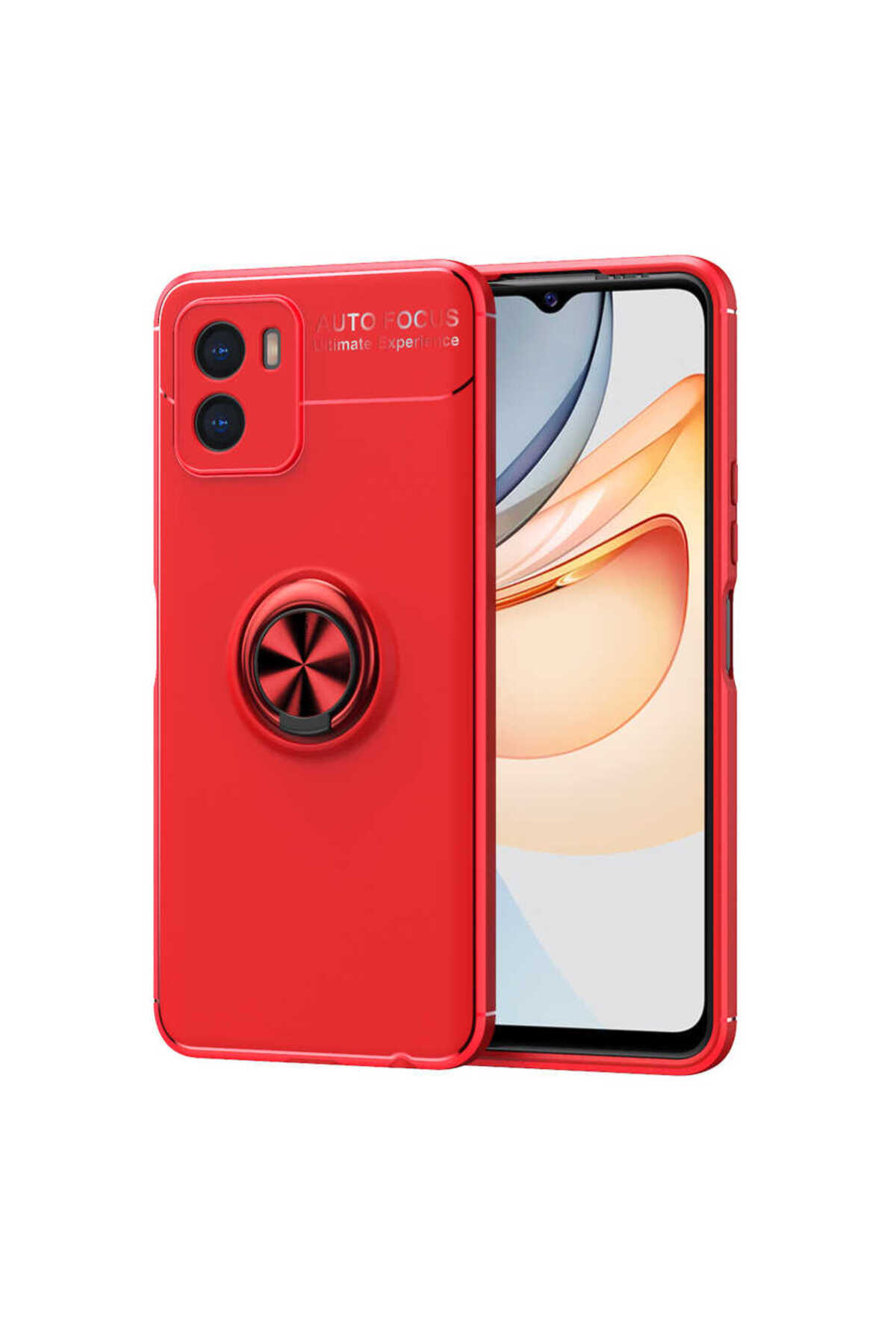 Vivo Y15S Kılıf WNX Ravel Silikon Kapak - Kırmızı