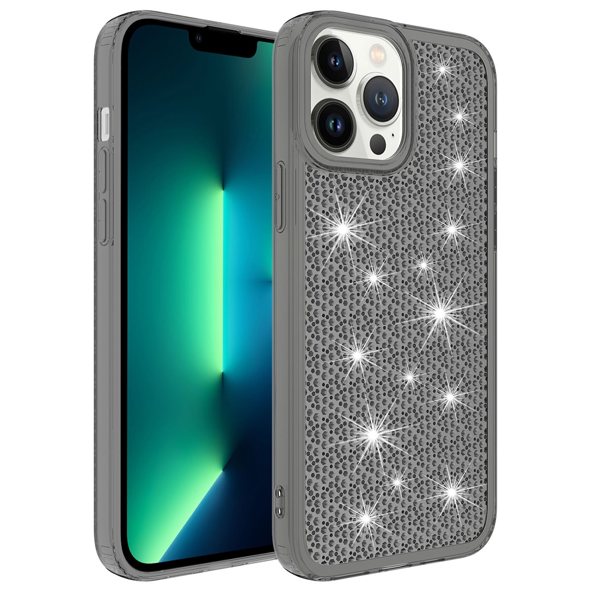iPhone 6 Uyumlu Airbagli Parlak Tasarımlı OMSY Snow Kapak-Siyah