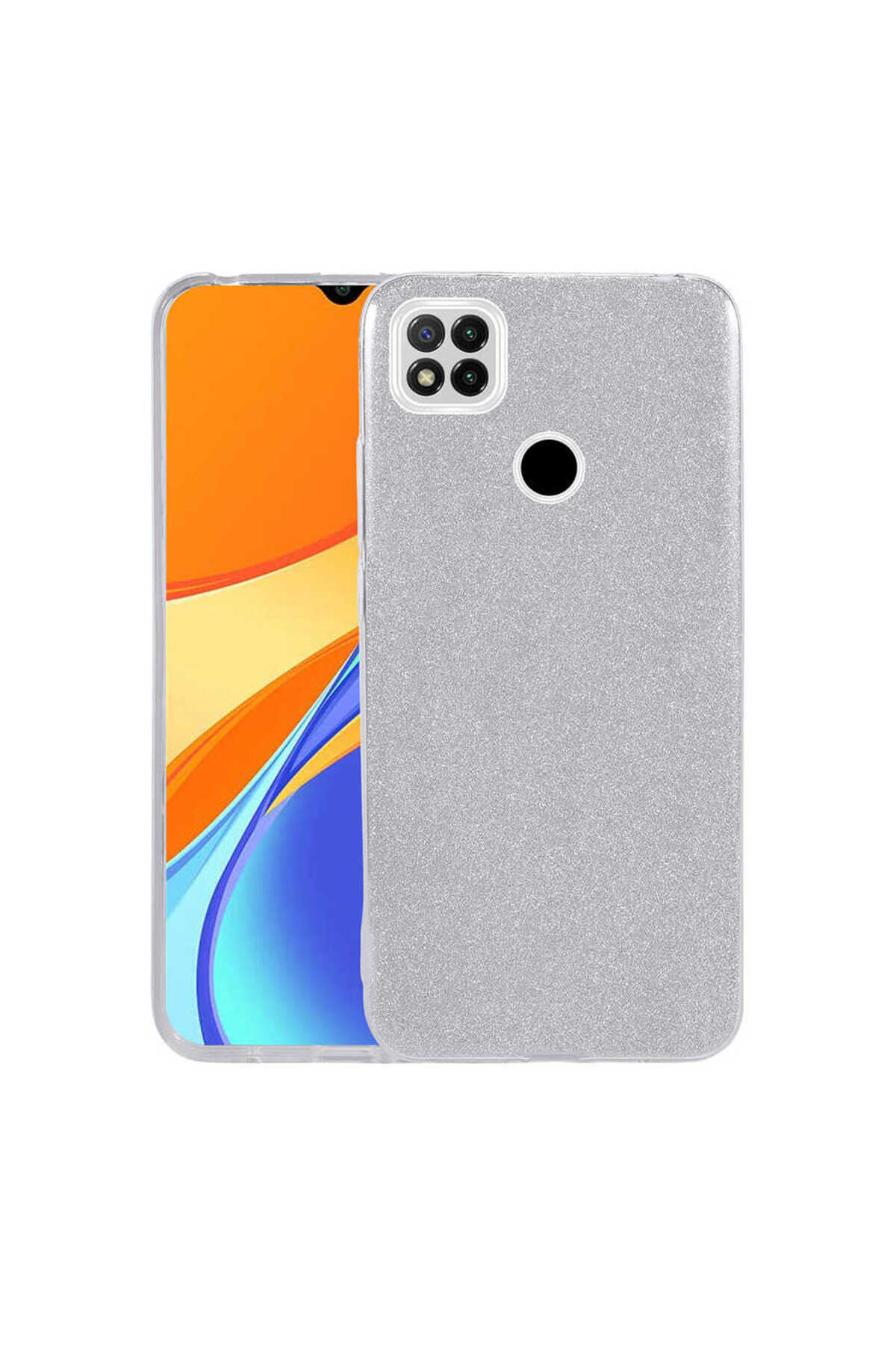 Redmi 9C Kılıf VLMR Shining Silikon - Gümüş