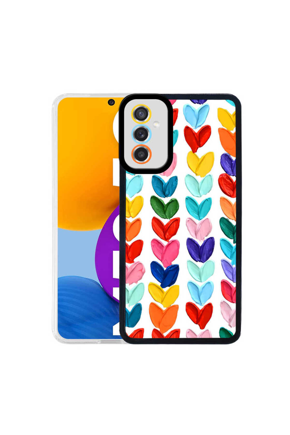 Galaxy M52 Uyumlu Adamax M - Fit Desenli Kapak - Heart No6 Adamax