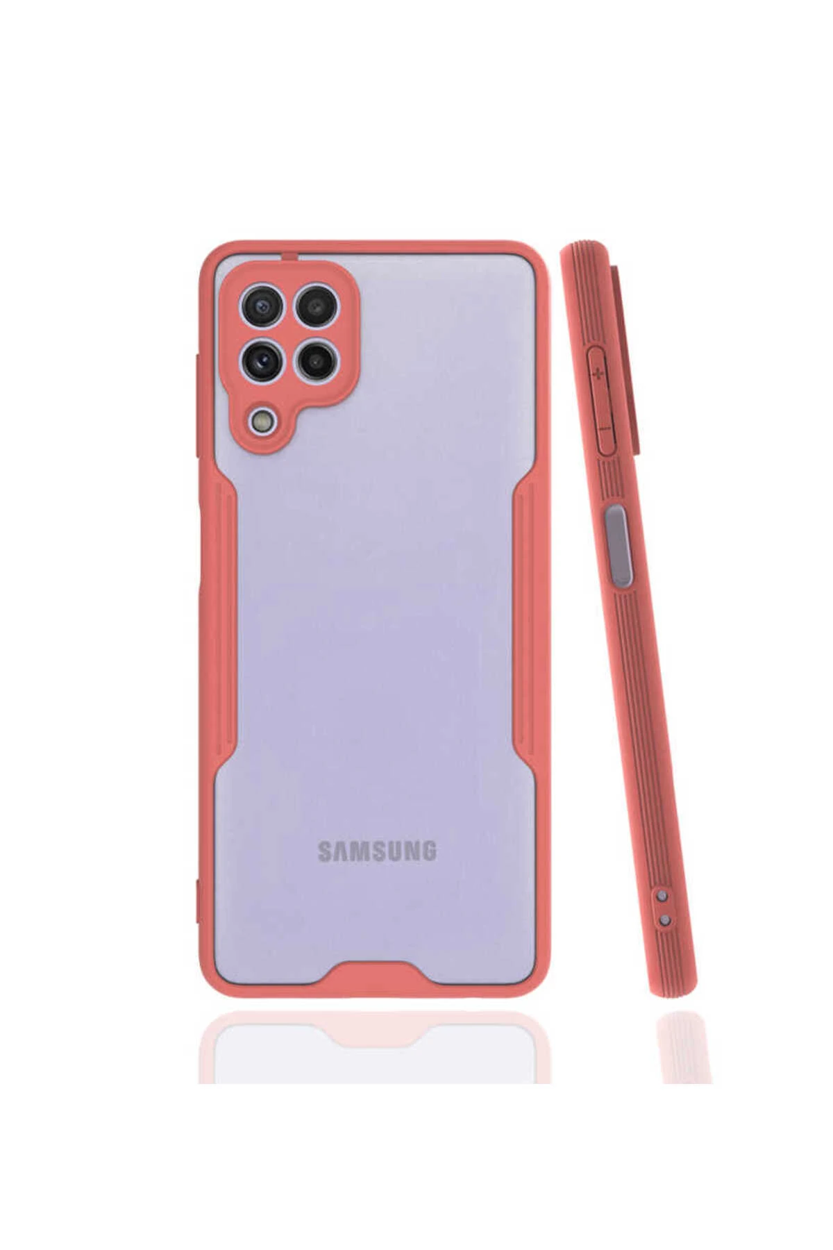 Galaxy M22 Kılıf MKST Parfe Kapak - Pembe