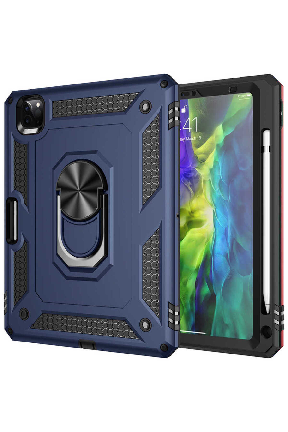 iPad Pro 11 2020 (2.Nesil) - Uyumlu Uyumlu TKDW Tablet Vega Kapak-Mavi
