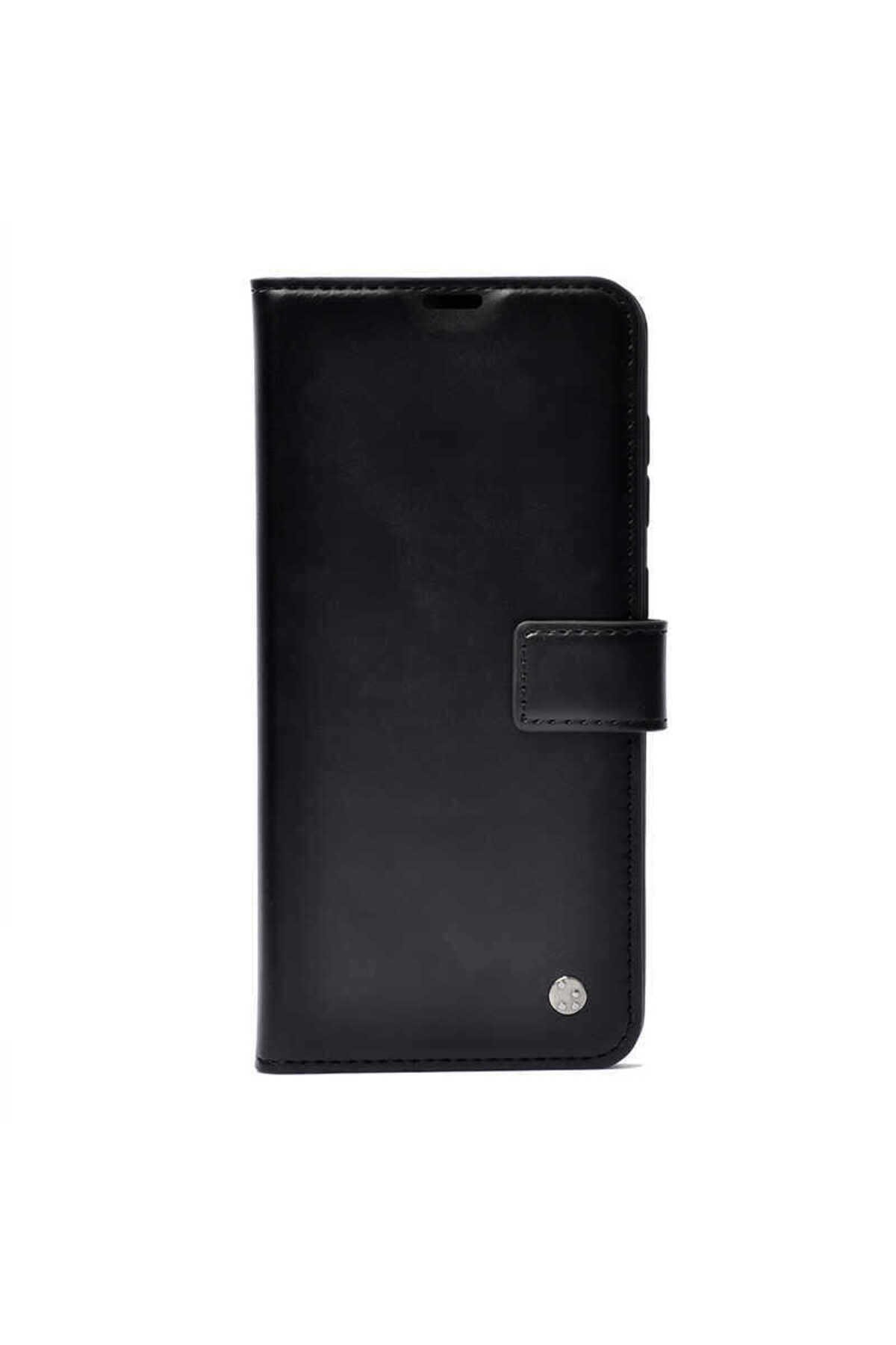 Galaxy S21 FE Kılıf Kar Deluxe Kapaklı Kılıf - Siyah