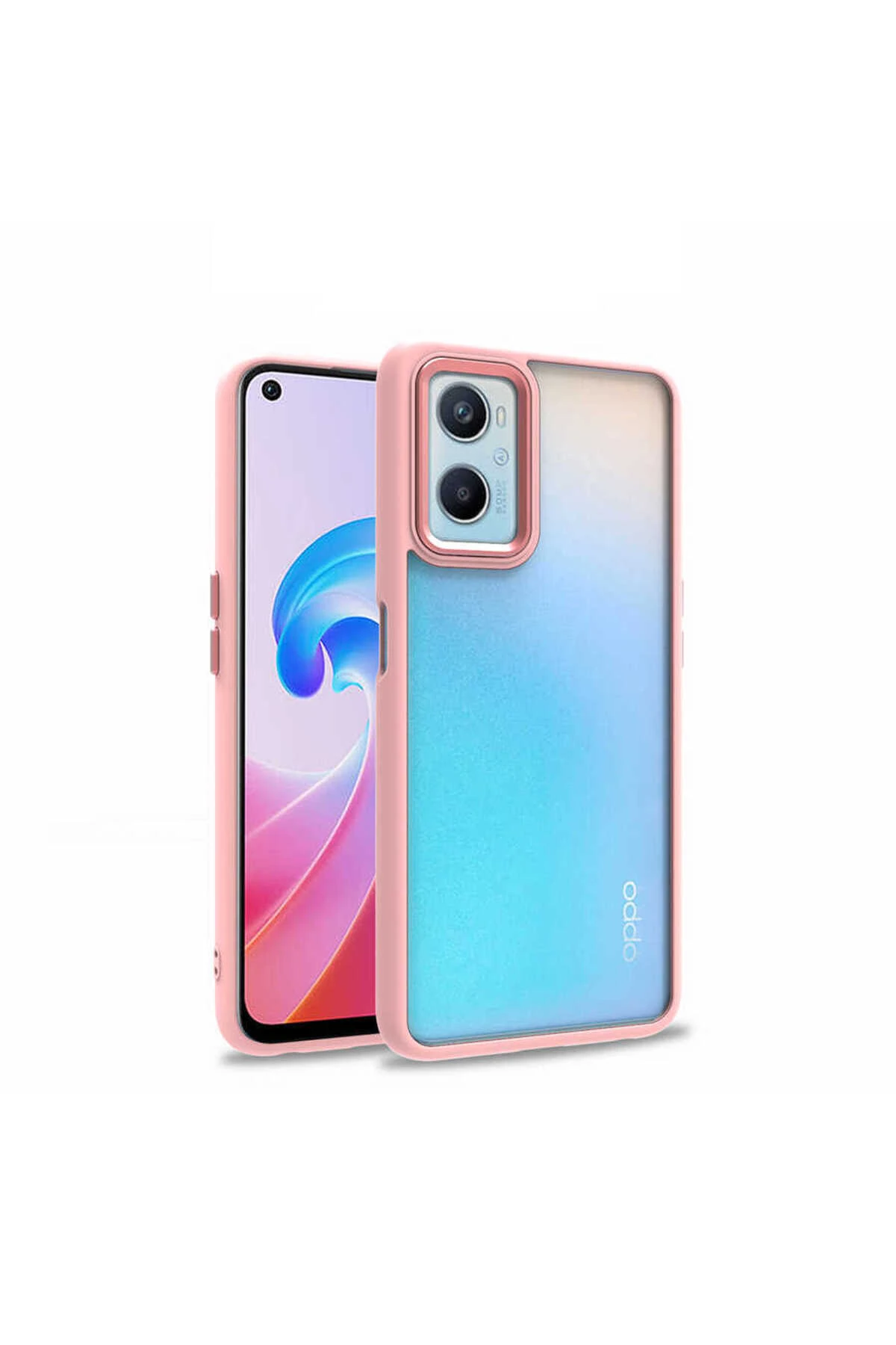 A96 4G Kılıf FRMS Flora Kapak - Rose Gold