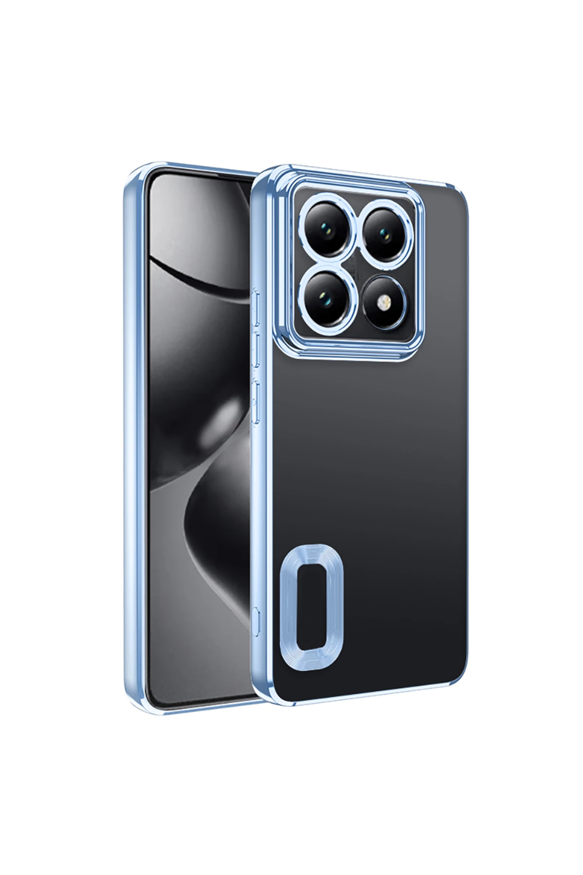 14T Pro Kılıf Kamera Korumalı Logo Gösteren KHYR Omega Kapak - Lila