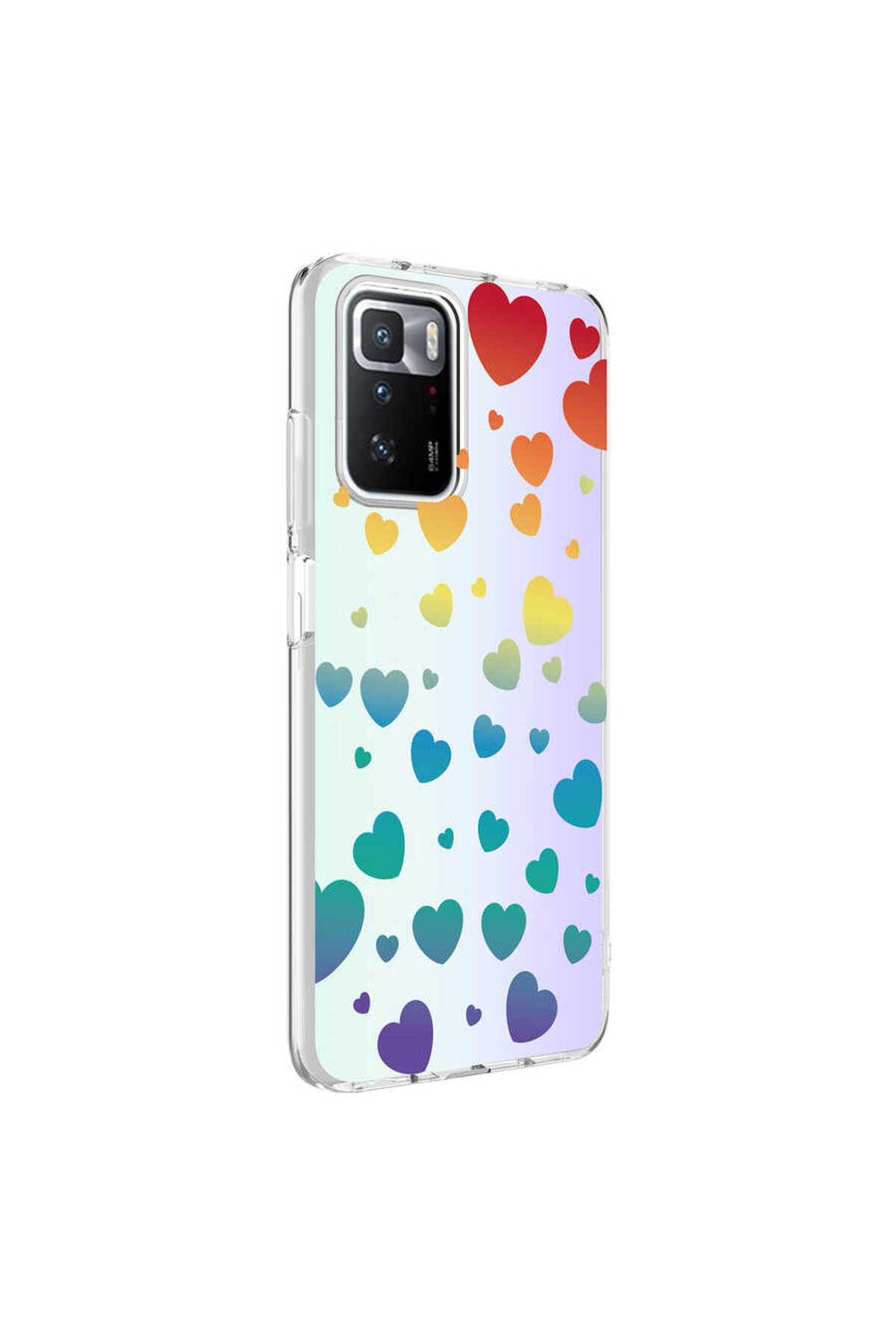 Redmi 10 Uyumlu Kılıf TUVA M-Blue Desenli Kapak - Heart No3
