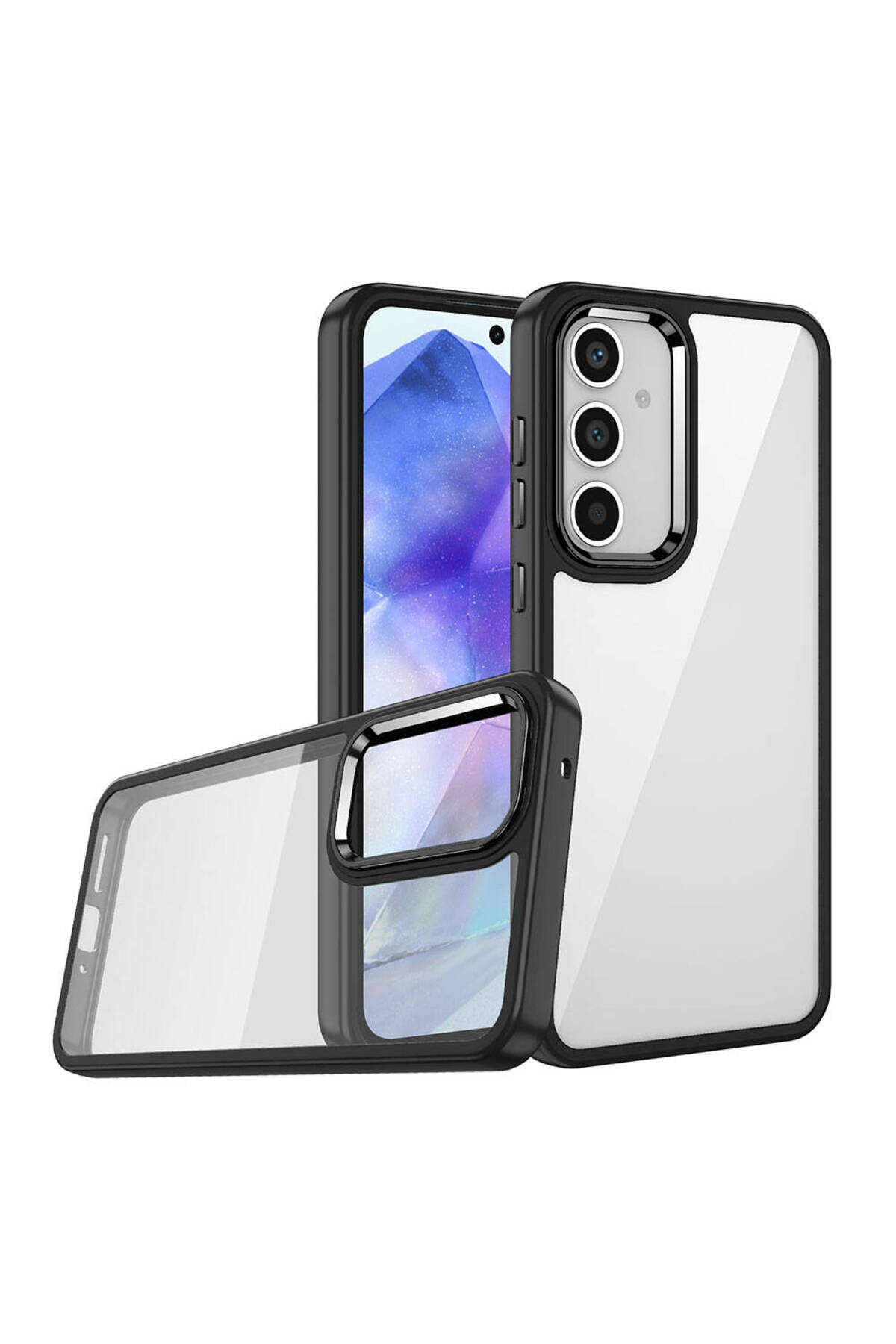 Galaxy A55 Kılıf MNC Flora Kapak - Siyah